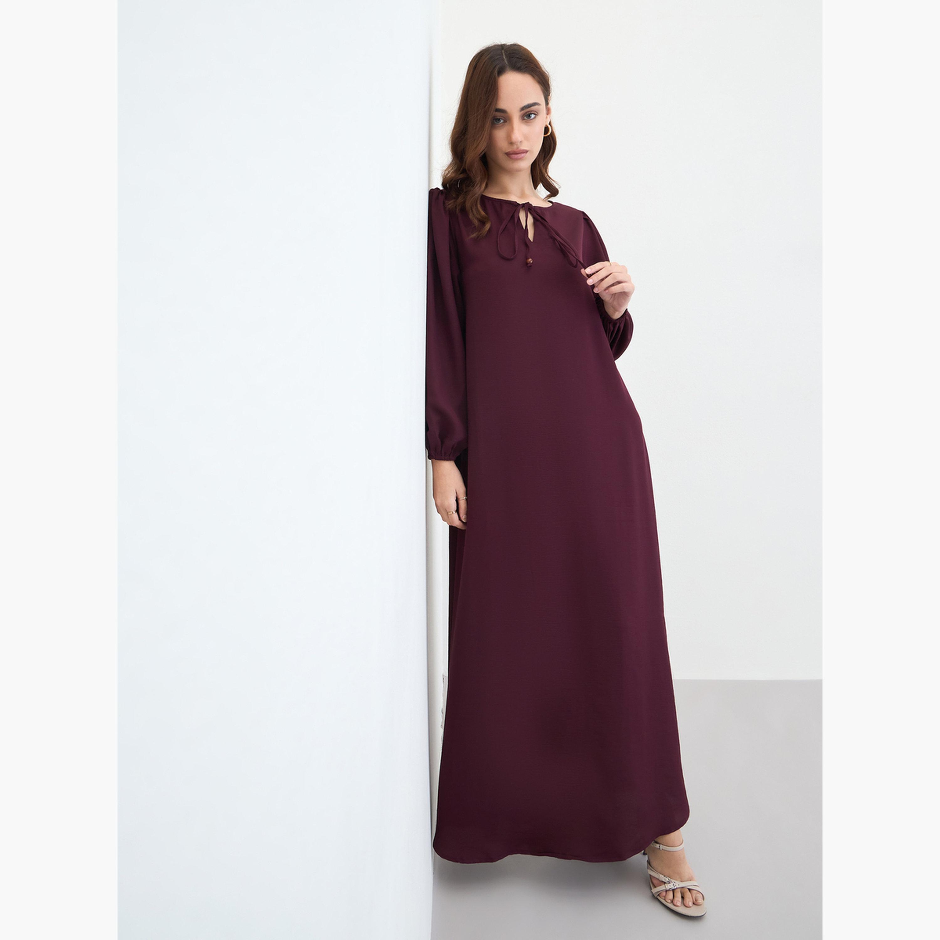 جلابية برباط عنق-women-arabicclothing-jalabiyas-image-3