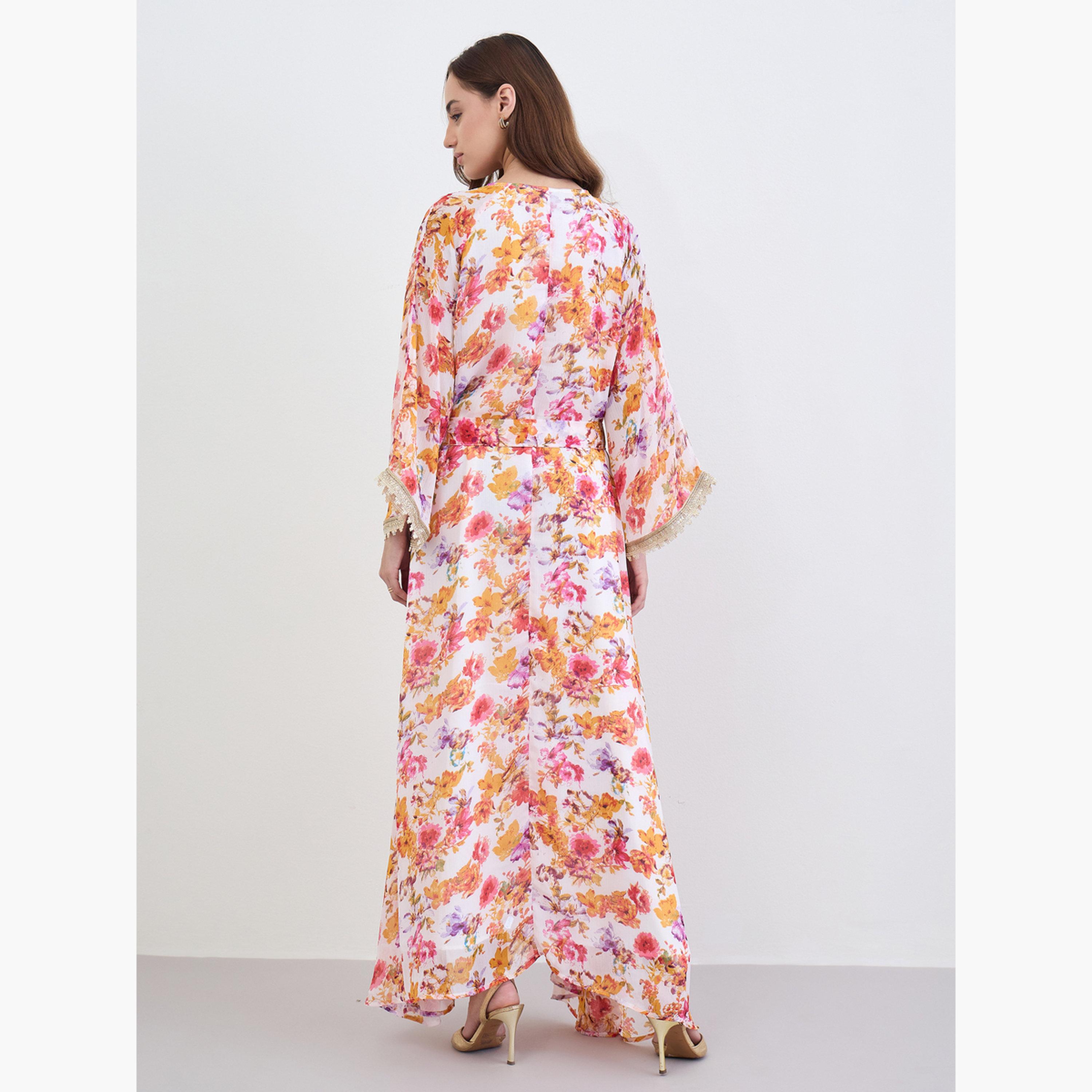 جلابية بطبعة زهور بقصة واسعة-women-arabicclothing-jalabiyas-image-5