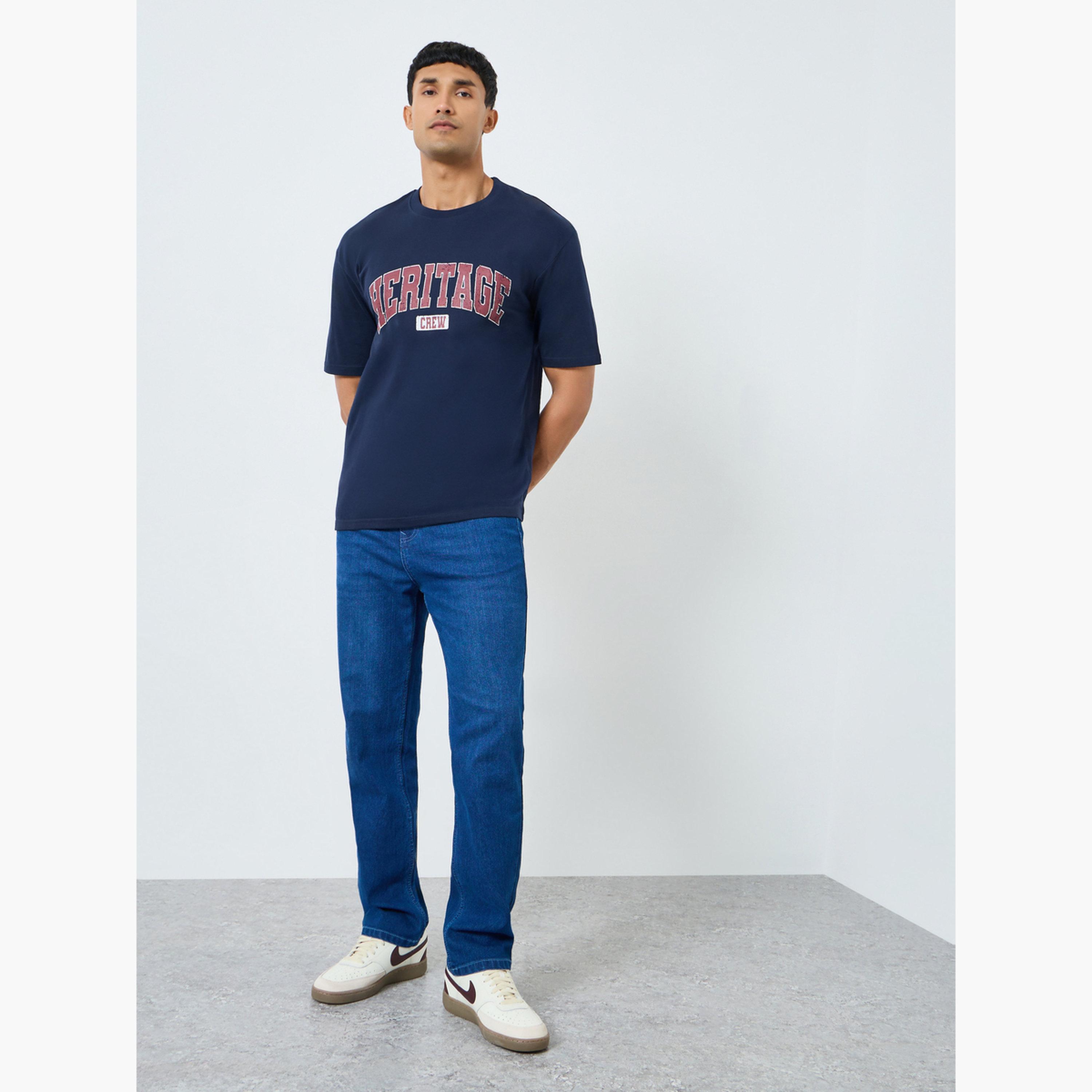 تيشيرت واسع بطبعة جرافيك-men-clothing-tshirtsandpolos-polos-image-2