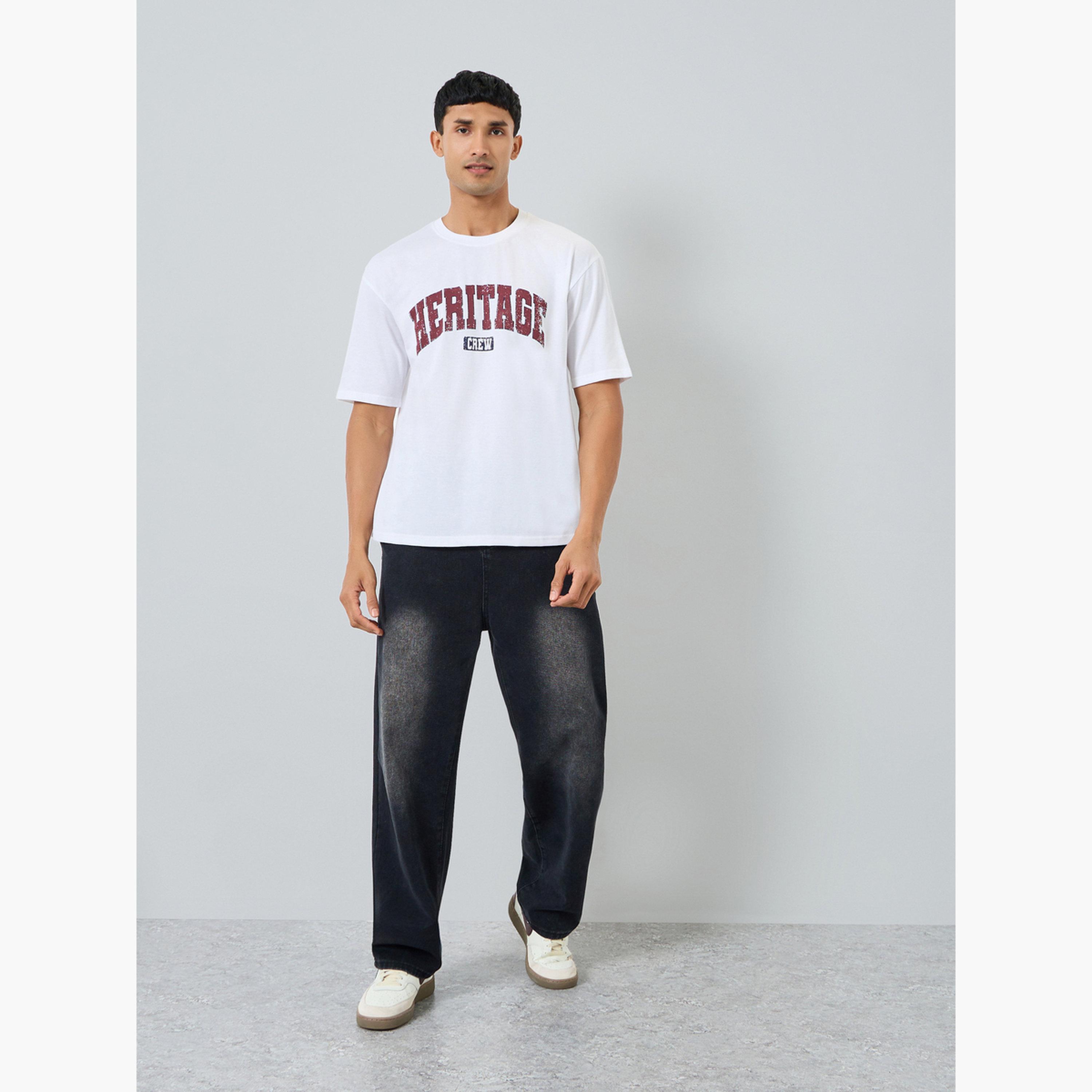 Styli Men White Heritage Graphic Crew Neck T-Shirt-men-clothing-tshirtsandpolos-tshirts-image-2