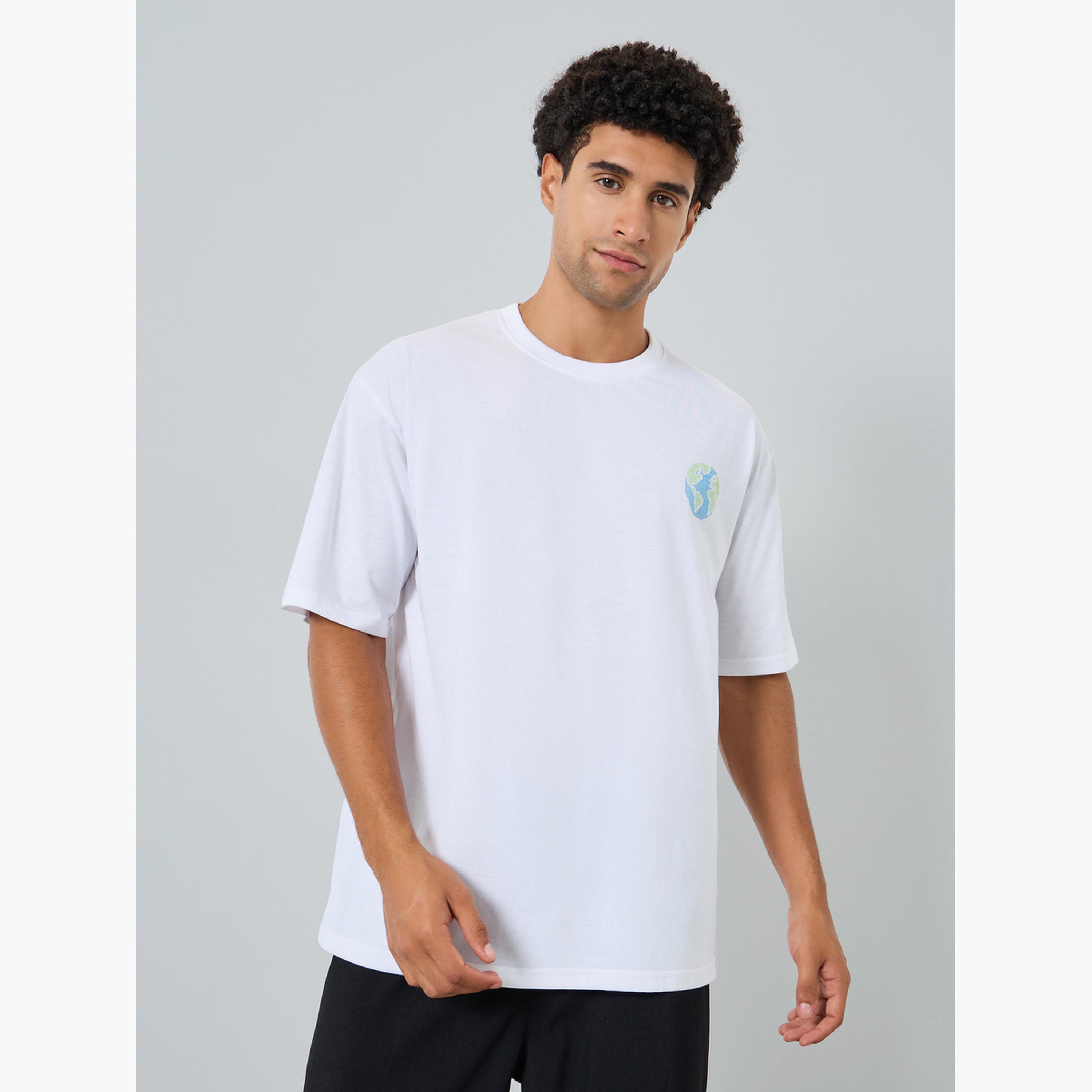 Styli Men White Oversized Graphic Print T-Shirt-men-clothing-tshirtsandpolos-tshirts-image-1