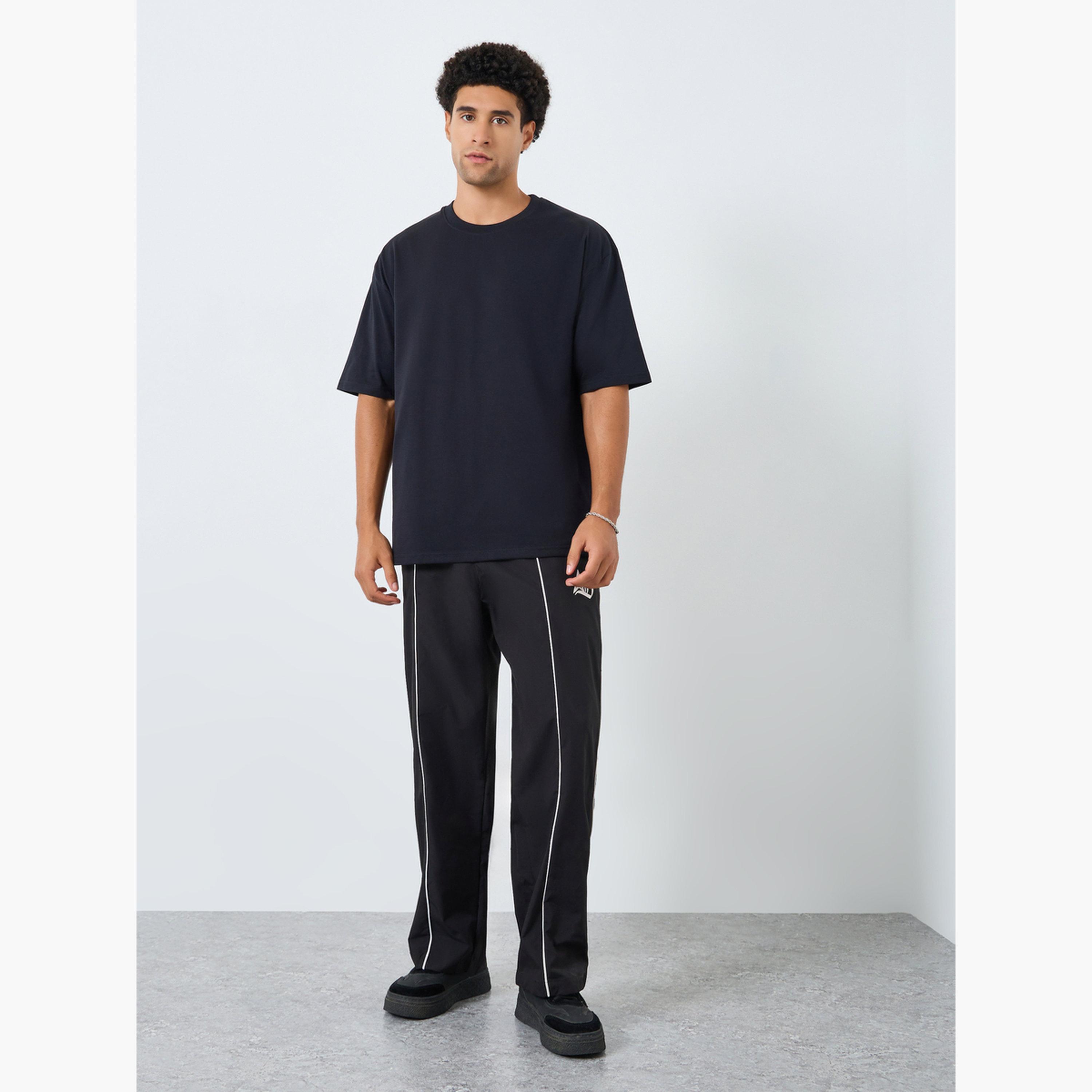 Styli Men Black Graphic Print Oversized T-Shirt-men-clothing-tshirtsandpolos-tshirts-image-2