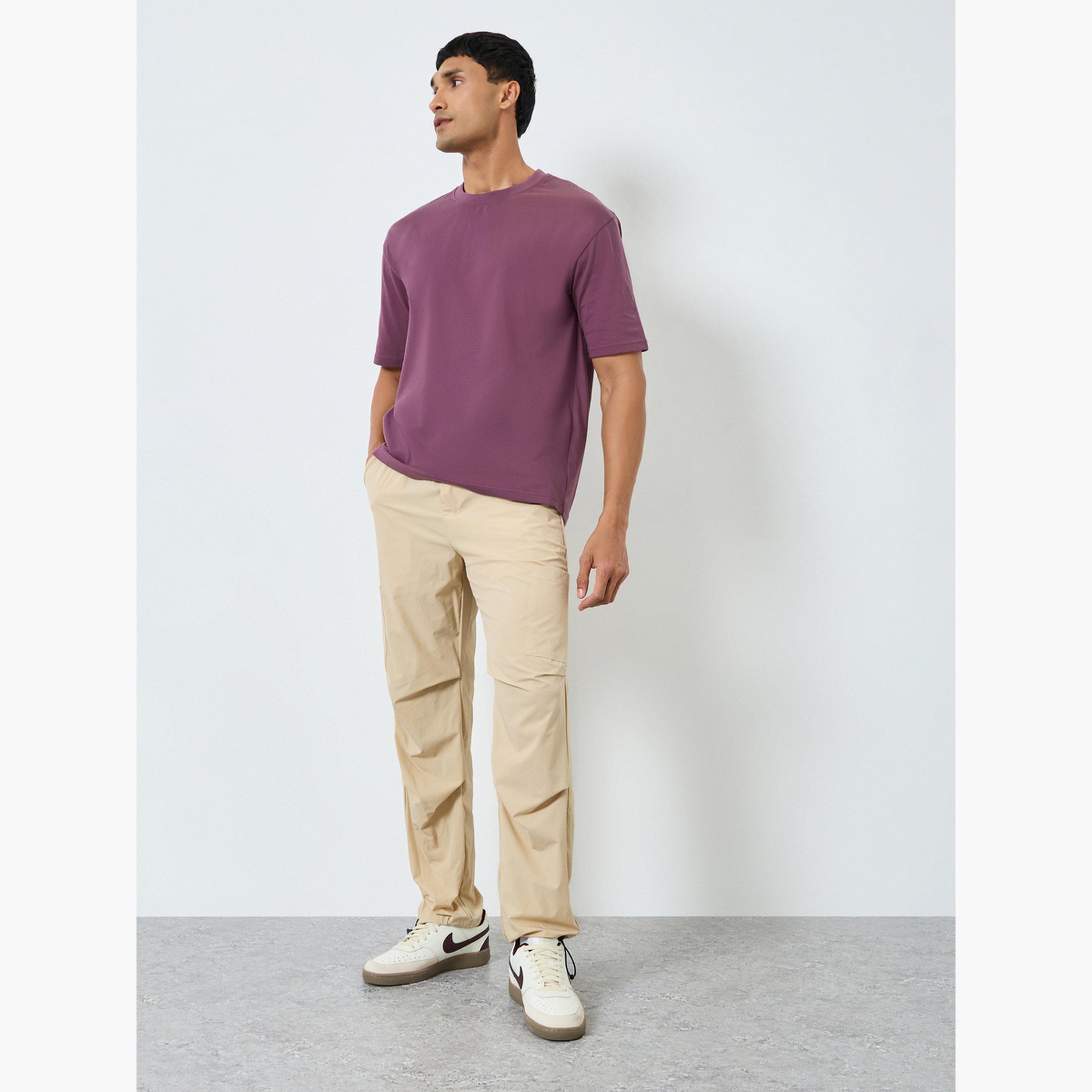 Styli Men Maroon Graphic Print Oversized T-Shirt-men-clothing-tshirtsandpolos-tshirts-image-2