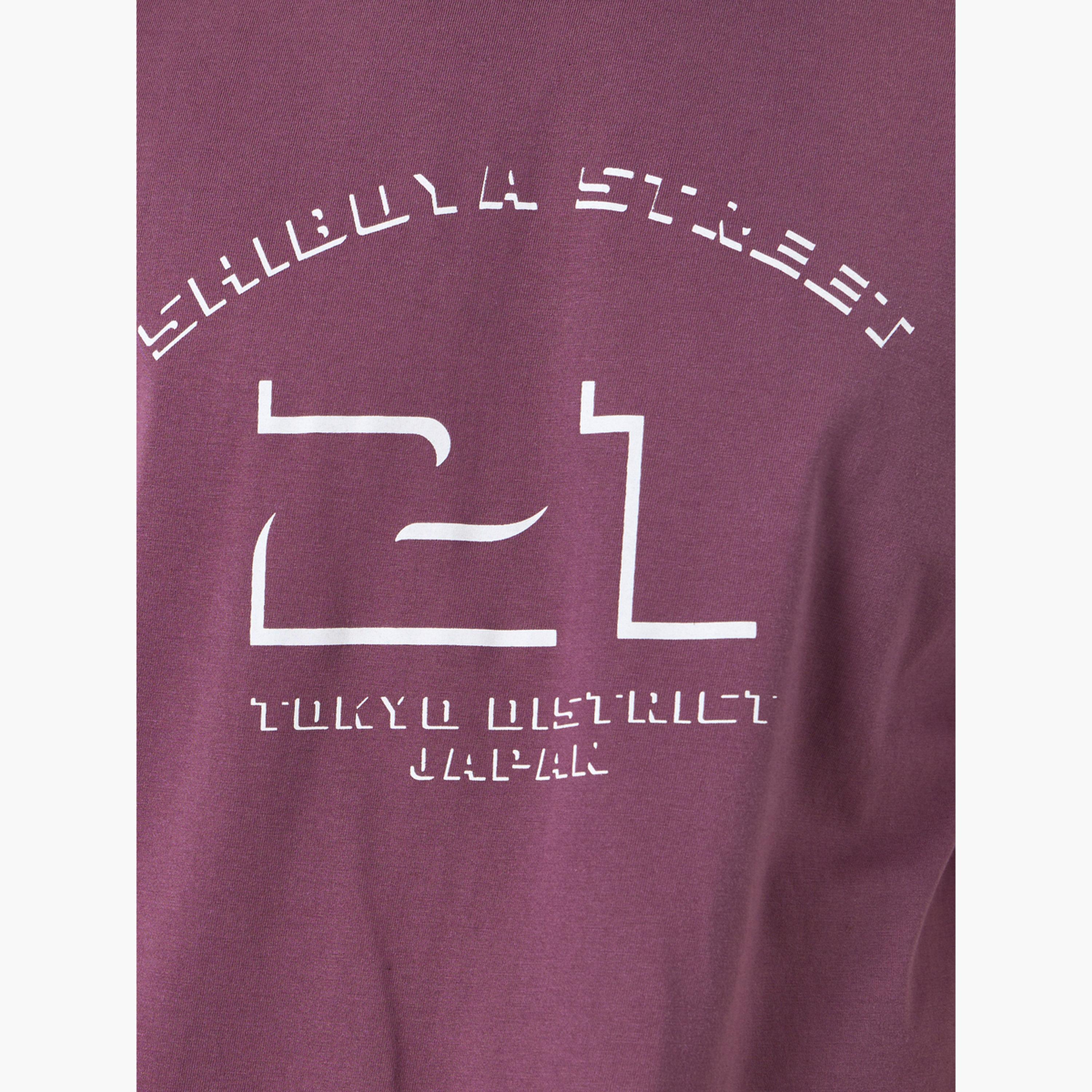 Styli Men Purple Graphic Print Oversized T-Shirt-men-clothing-tshirtsandpolos-tshirts-image-4