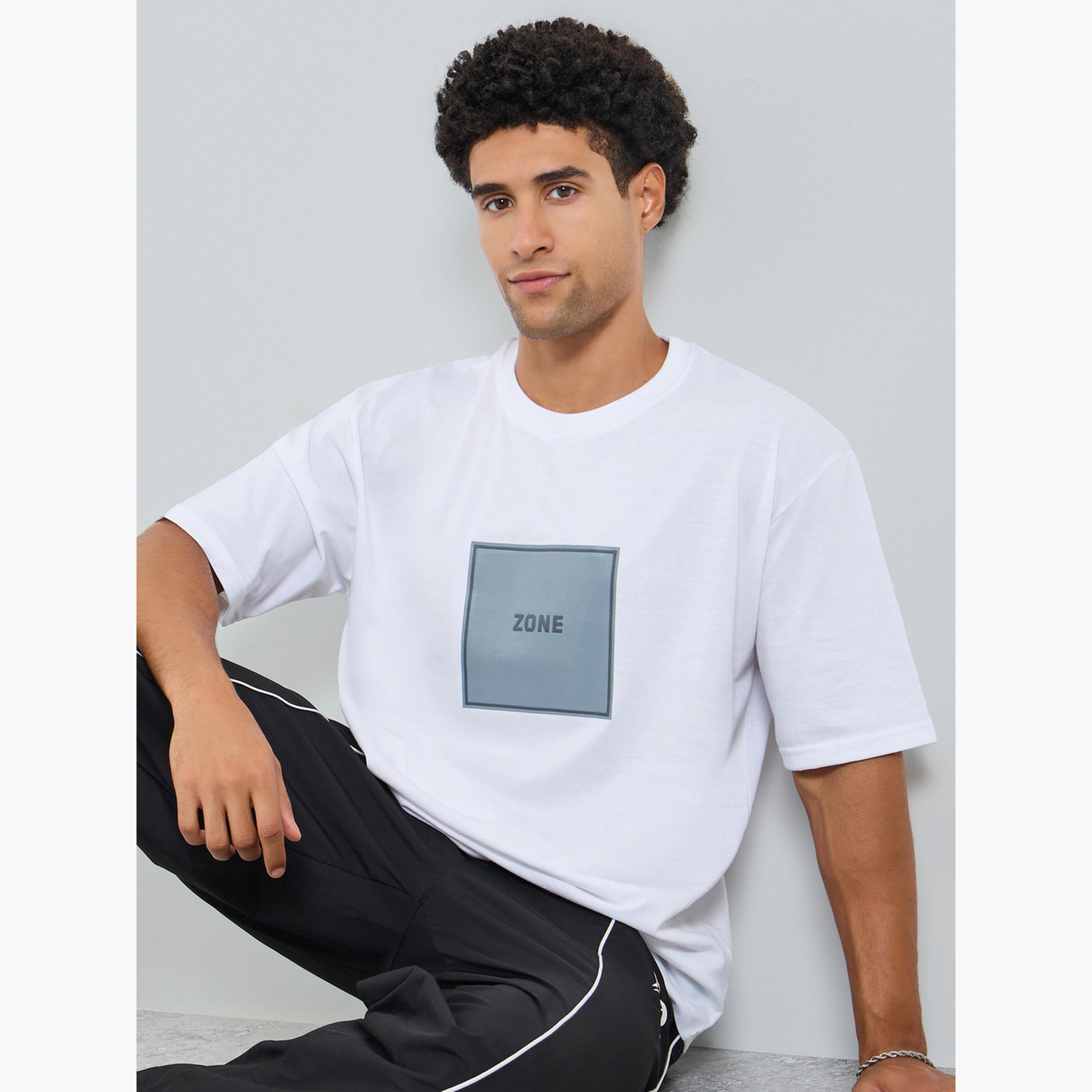 Styli Men White Graphic Print Oversized T-Shirt-men-clothing-tshirtsandpolos-tshirts-image-3