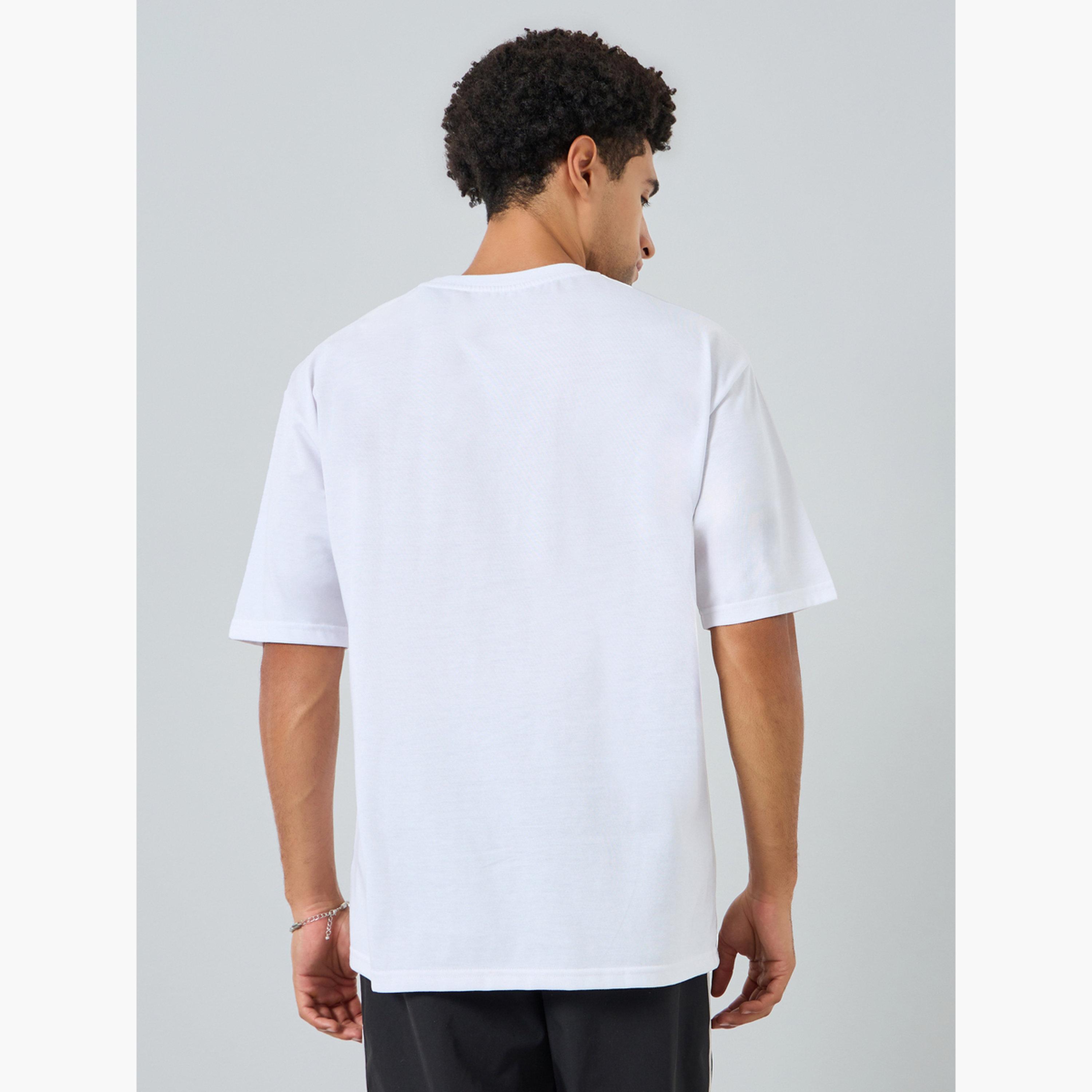 Styli Men White Graphic Print Oversized T-Shirt-men-clothing-tshirtsandpolos-tshirts-image-5
