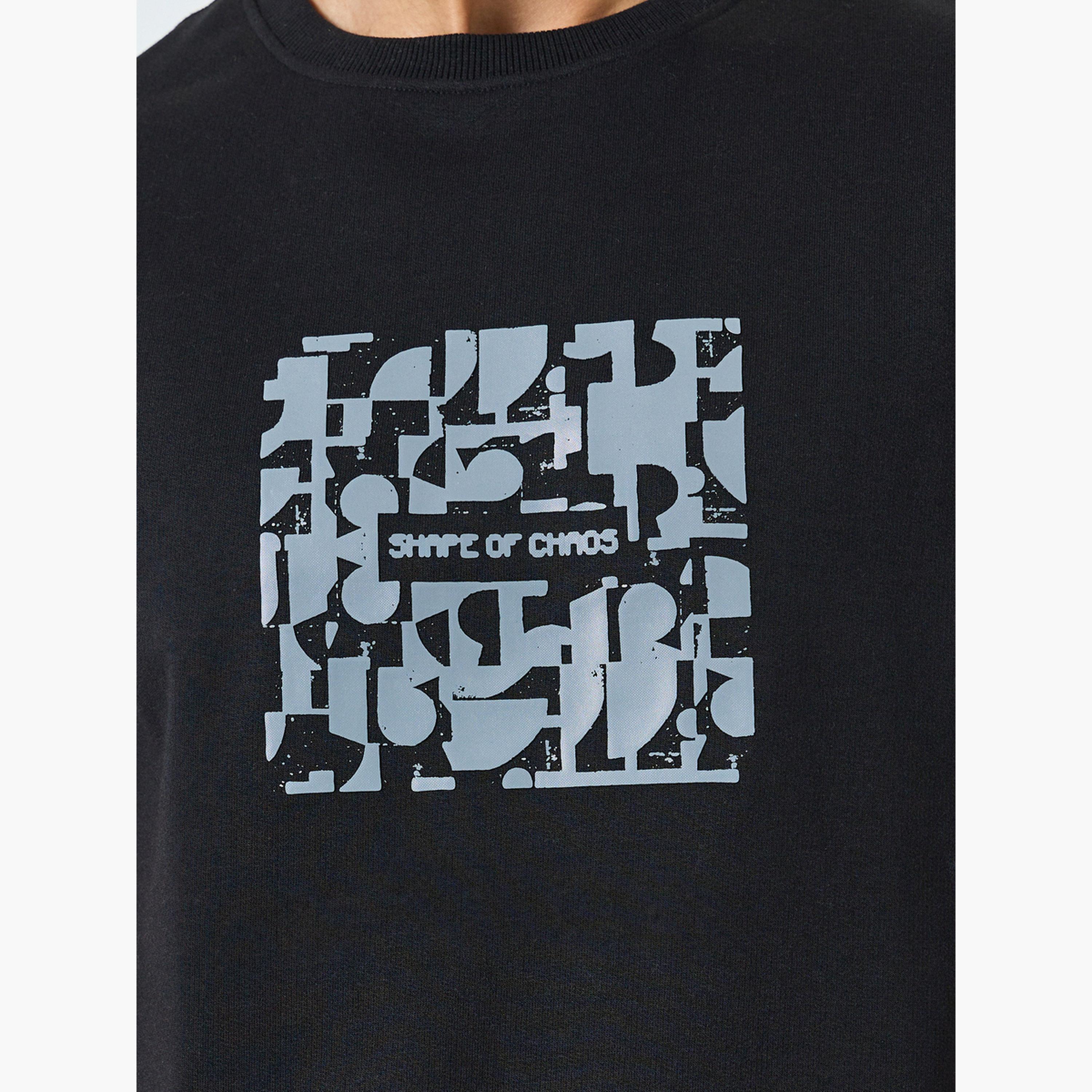 Styli Men Black Graphic Print Regular Fit T-Shirt-men-clothing-tshirtsandpolos-tshirts-image-5