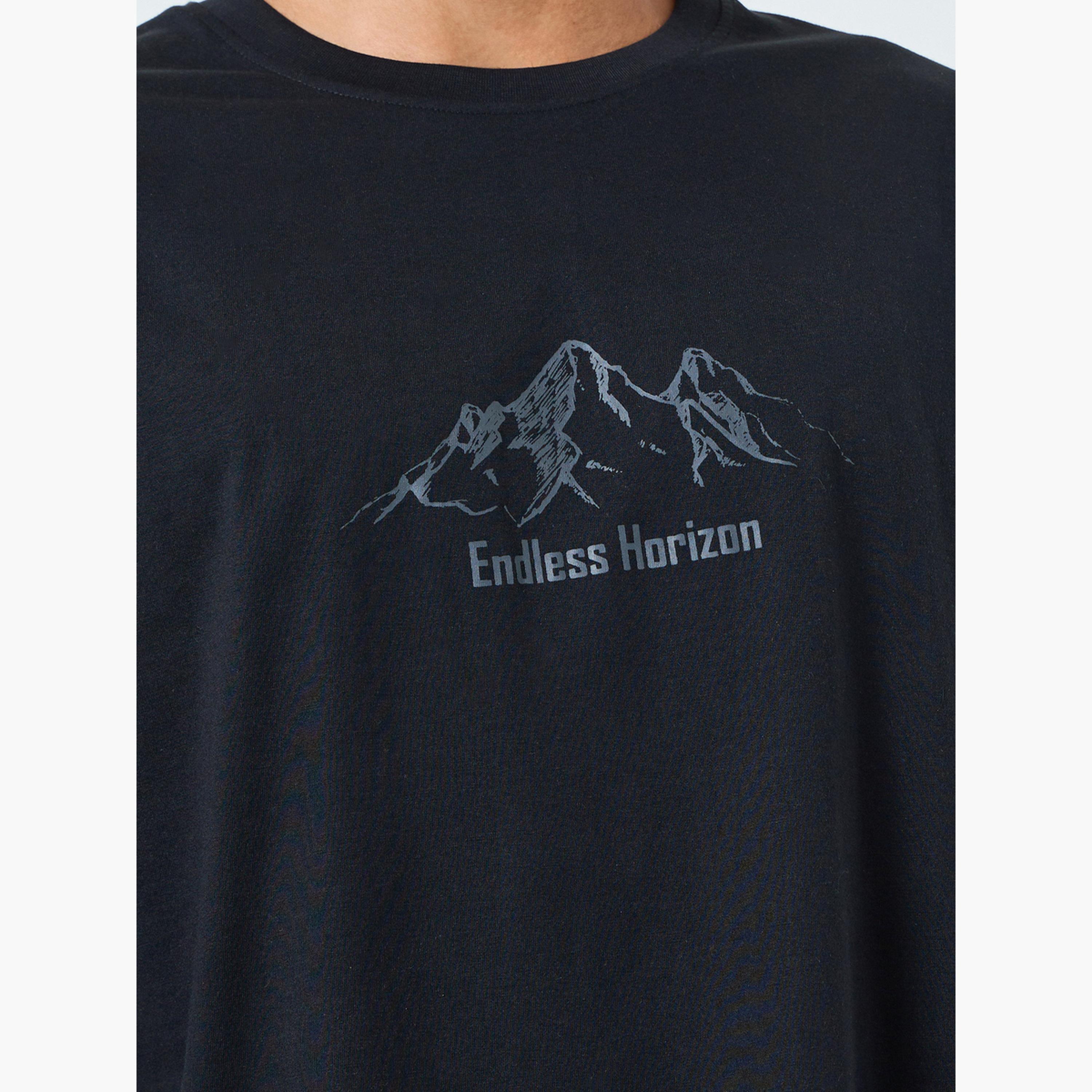 Styli Men Black Graphic Print Oversized T-Shirt-men-clothing-tshirtsandpolos-tshirts-image-4