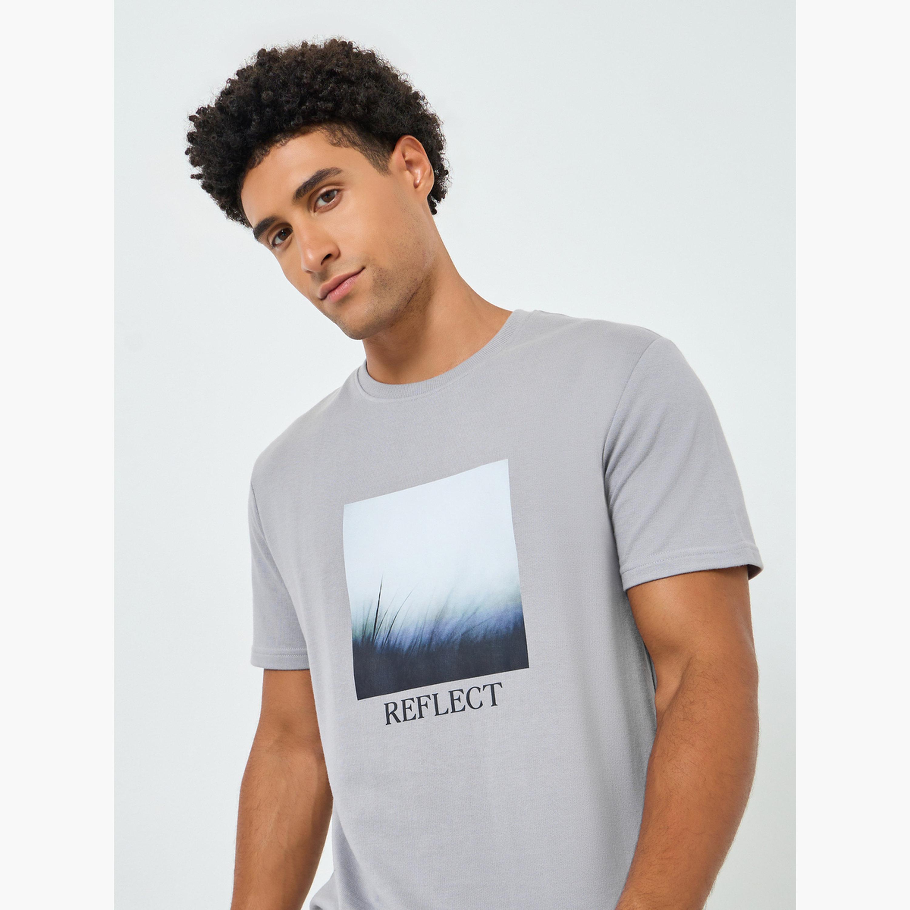 Styli Men Grey Graphic Print Regular Fit T-Shirt-men-clothing-tshirtsandpolos-polos-image-3