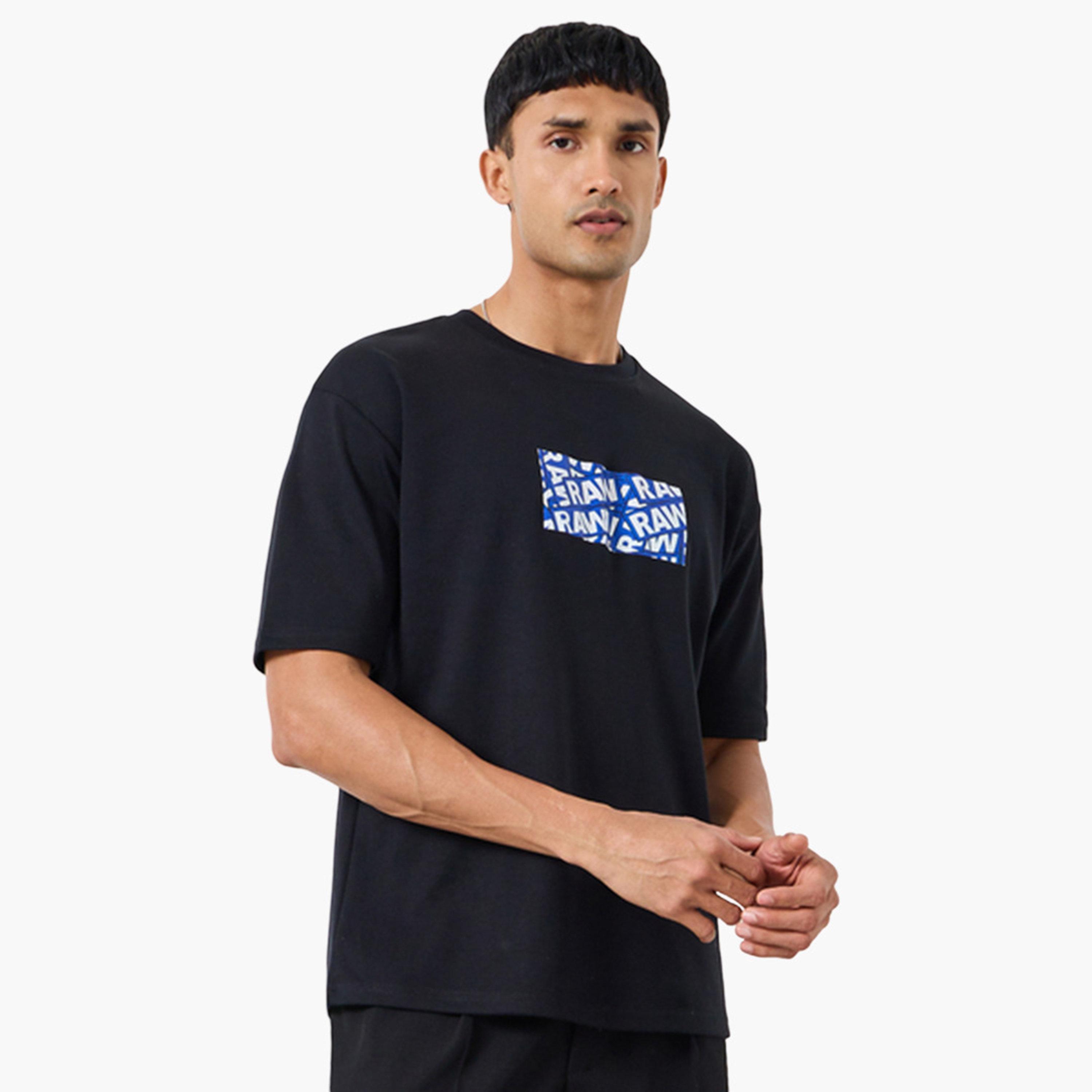 Styli Men Black Graphic Print Oversized T-Shirt-men-clothing-tshirtsandpolos-tshirts-image-1
