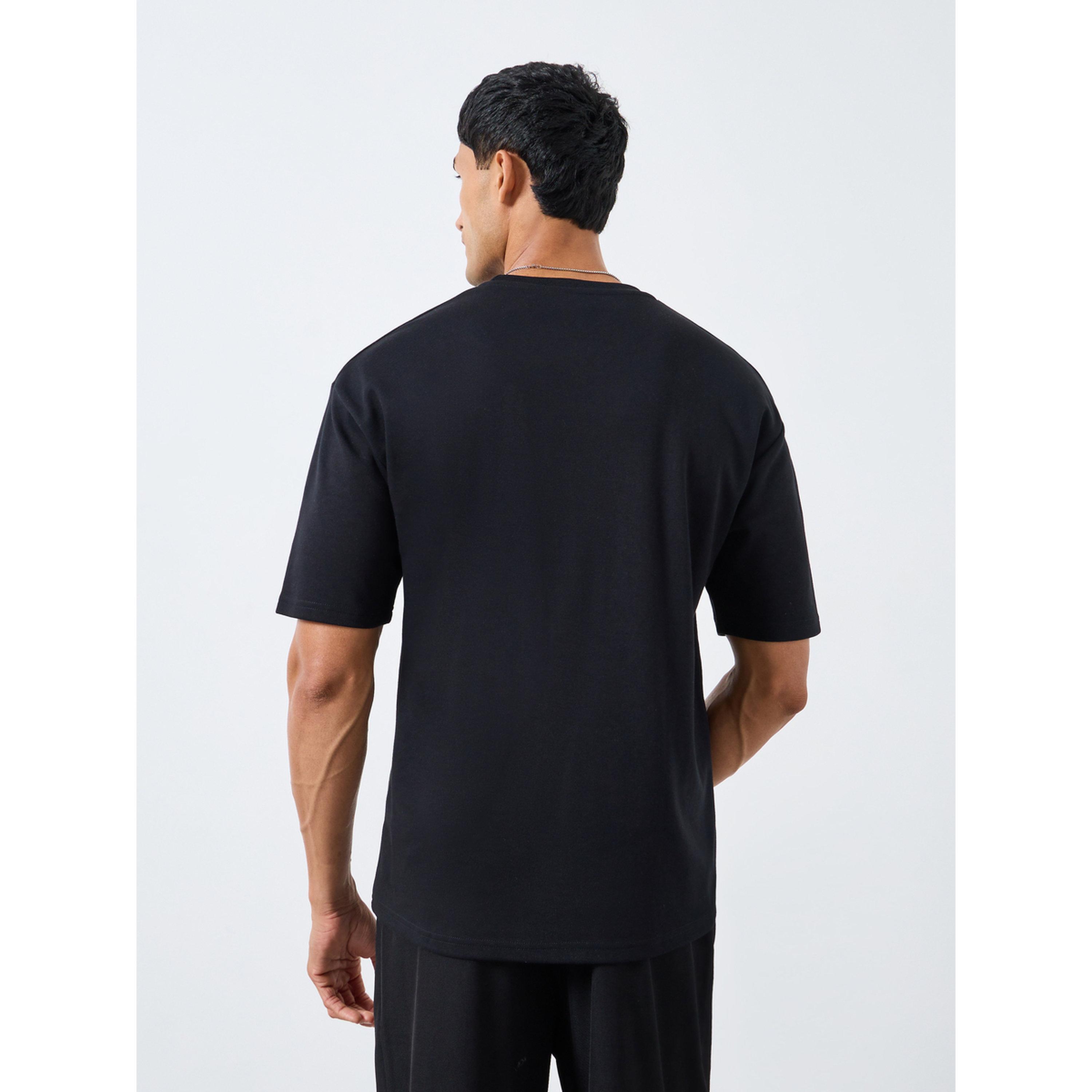 Styli Men Black Graphic Print Oversized T-Shirt-men-clothing-tshirtsandpolos-tshirts-image-4