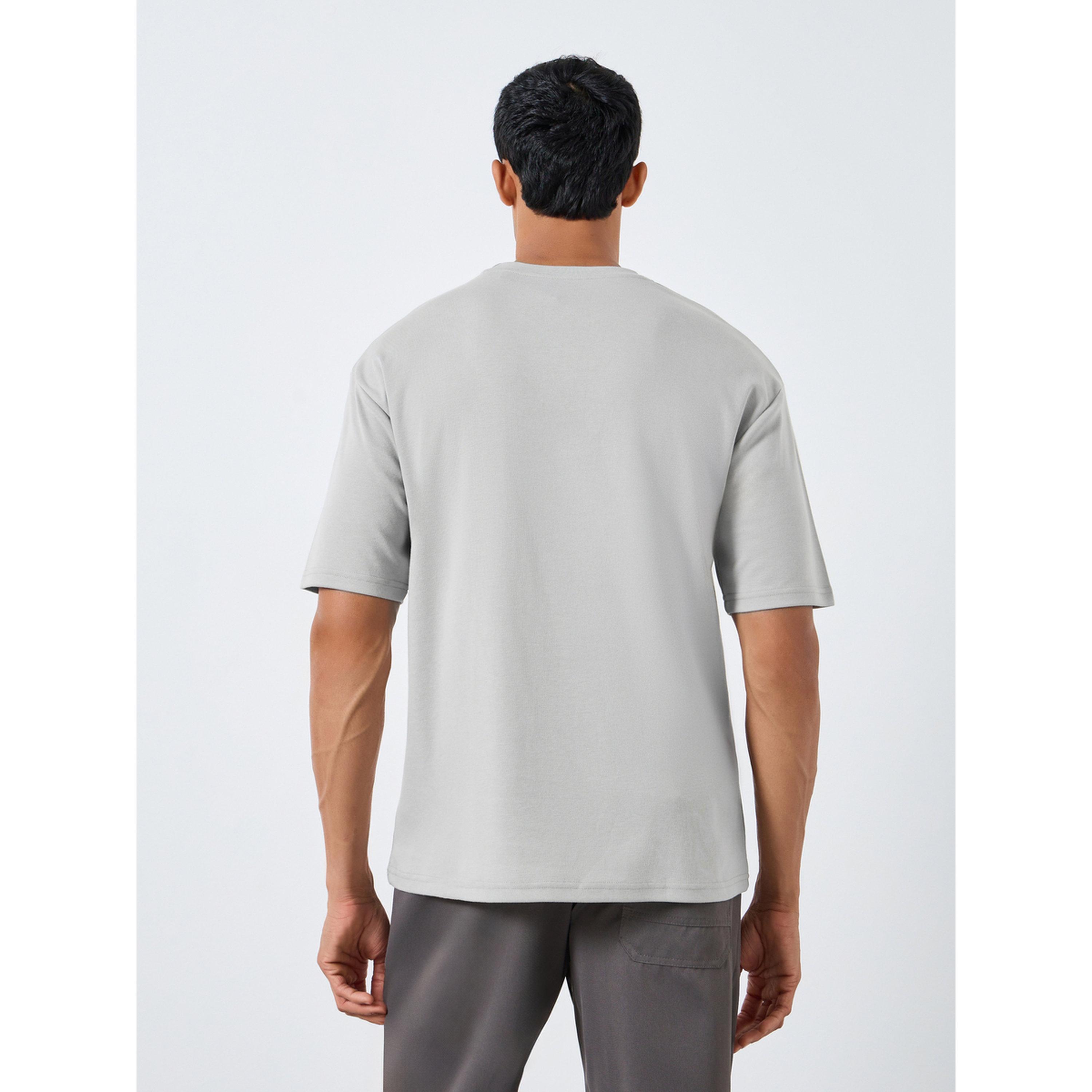 Styli Men Grey Graphic Print Oversized T-Shirt-men-clothing-tshirtsandpolos-tshirts-image-4