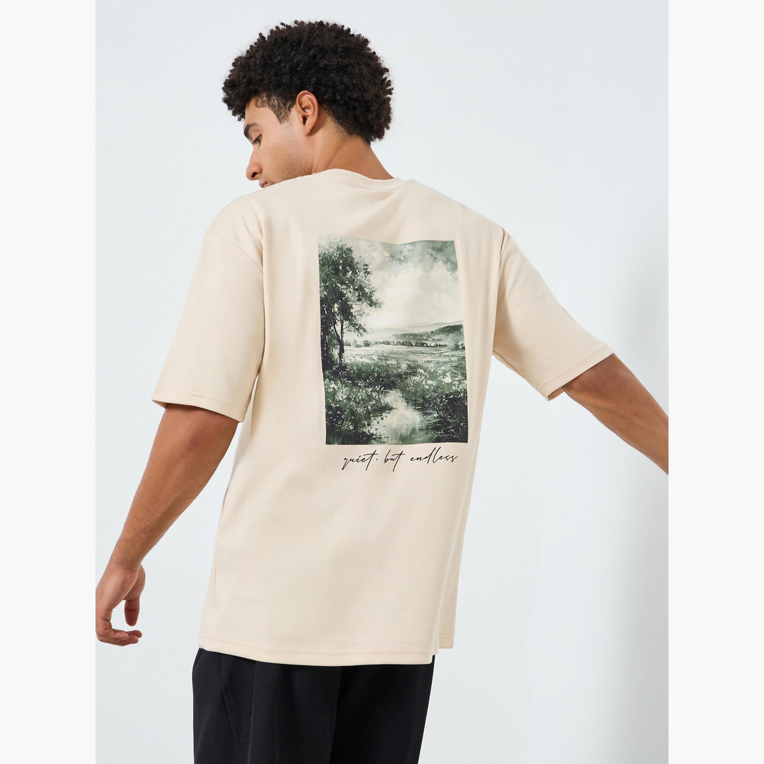 تيشيرت بياقة دائرية وطبعة جرافيك-men-clothing-tshirtsandpolos-tshirts-image-3