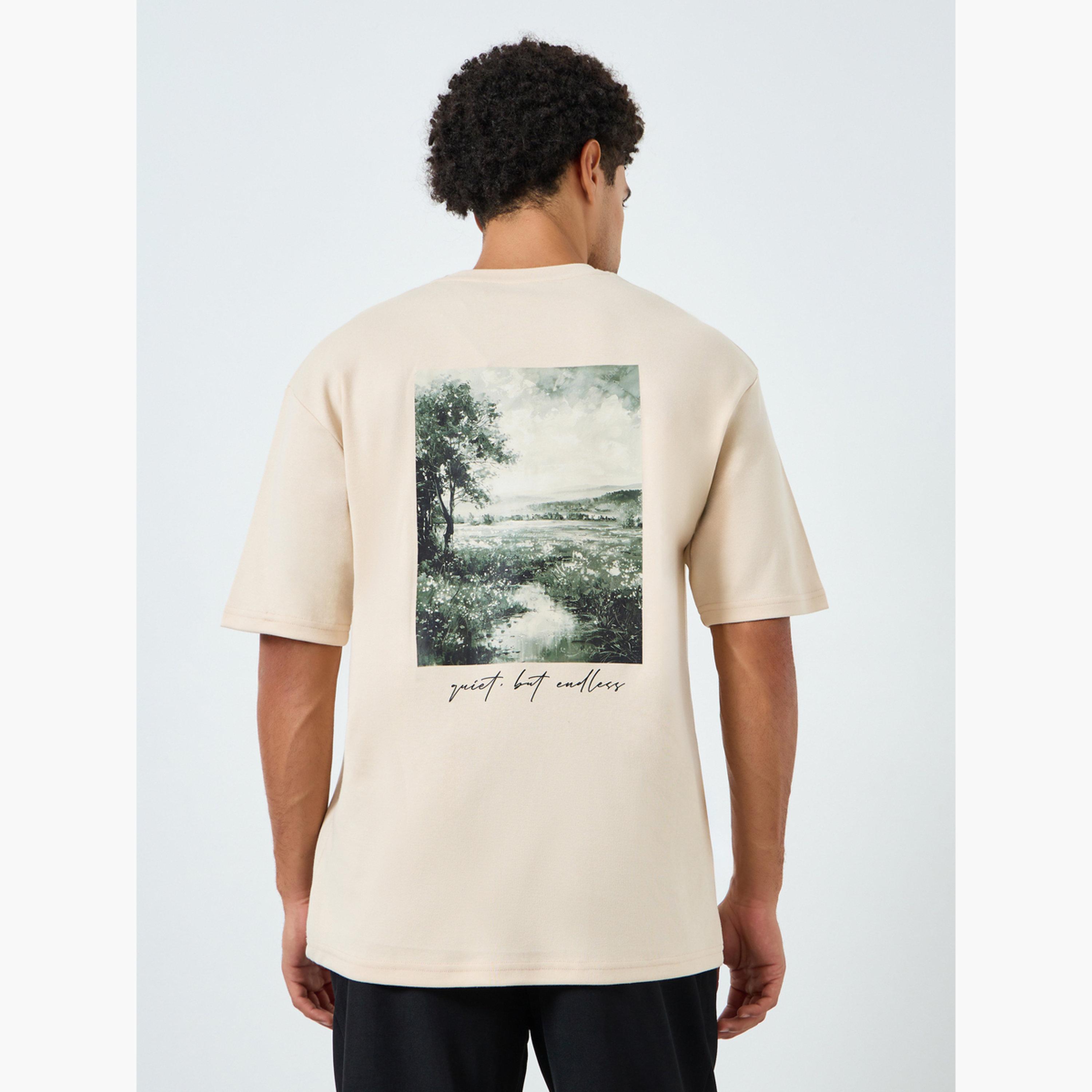 تيشيرت بياقة دائرية وطبعة جرافيك-men-clothing-tshirtsandpolos-tshirts-image-5