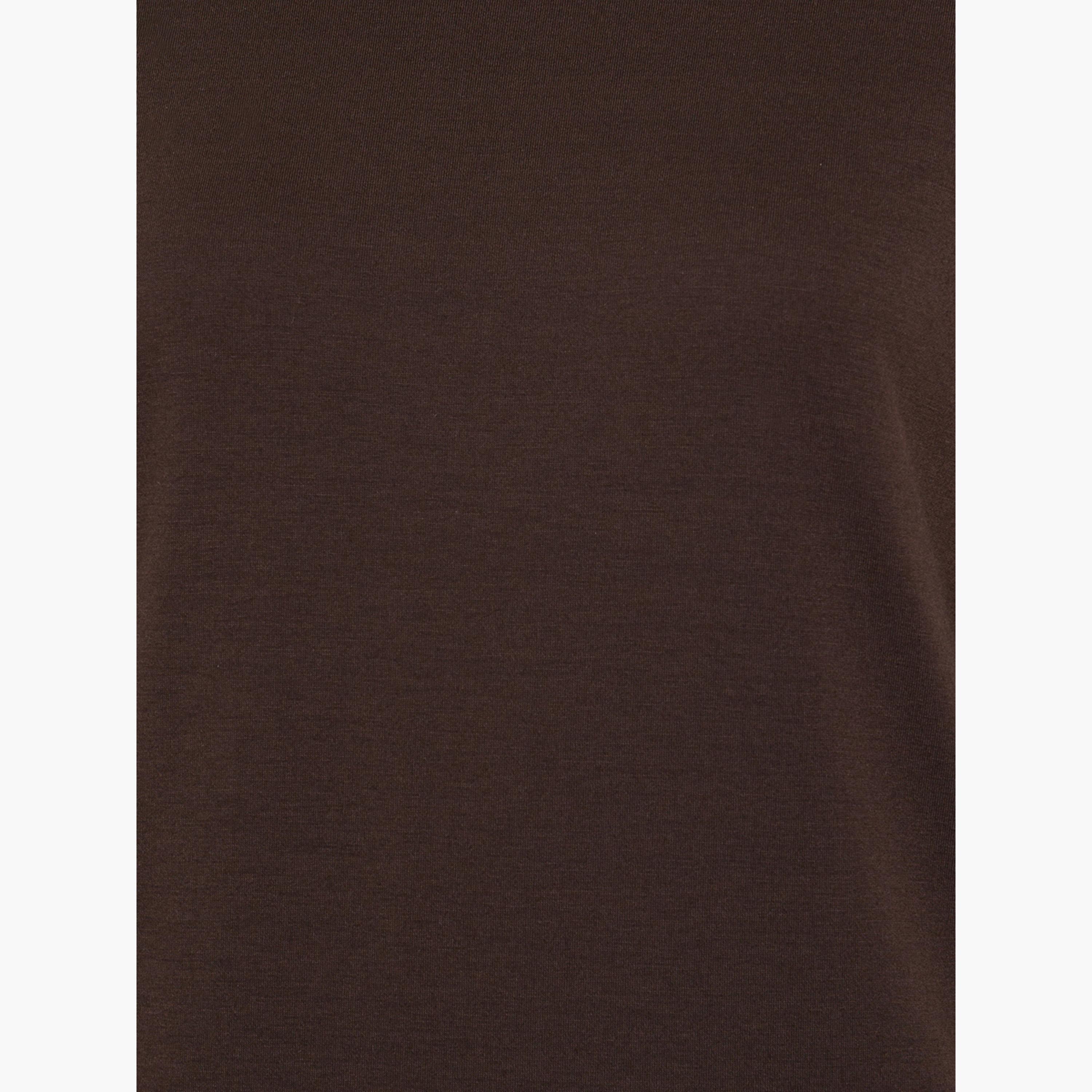 Styli Women Brown Boxy Long Sleeve T-Shirt-women-clothing-tshirts-image-3