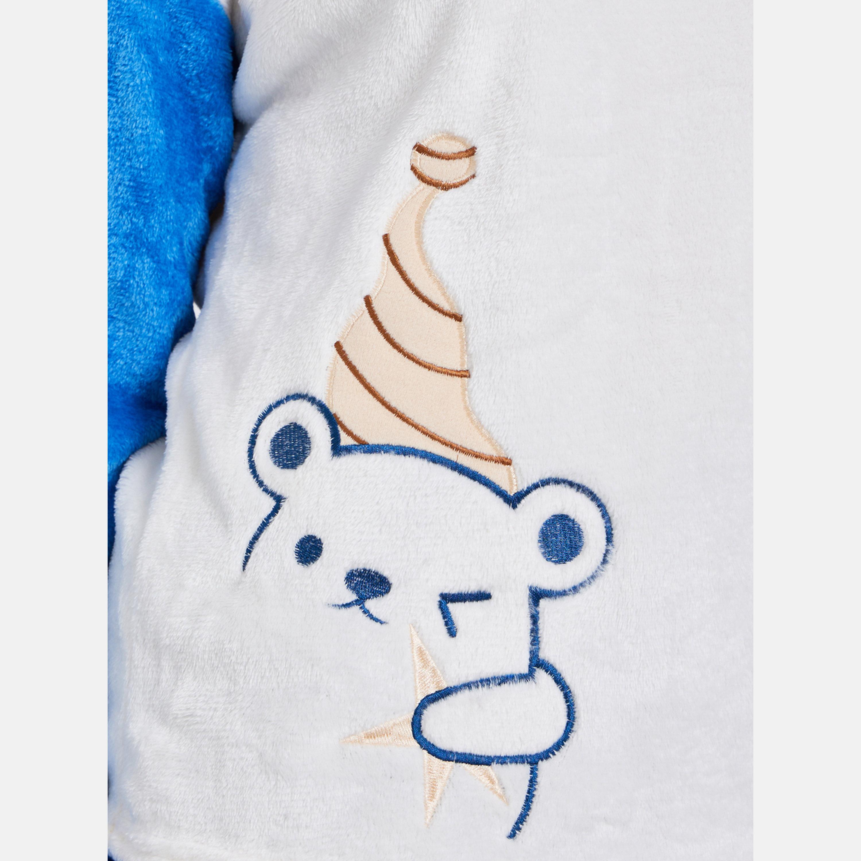 Styli Bear Embroidered Fleece T-Shirt and Pyjama Set-women-clothing-nightwear-pyjamas-longsets-image-3