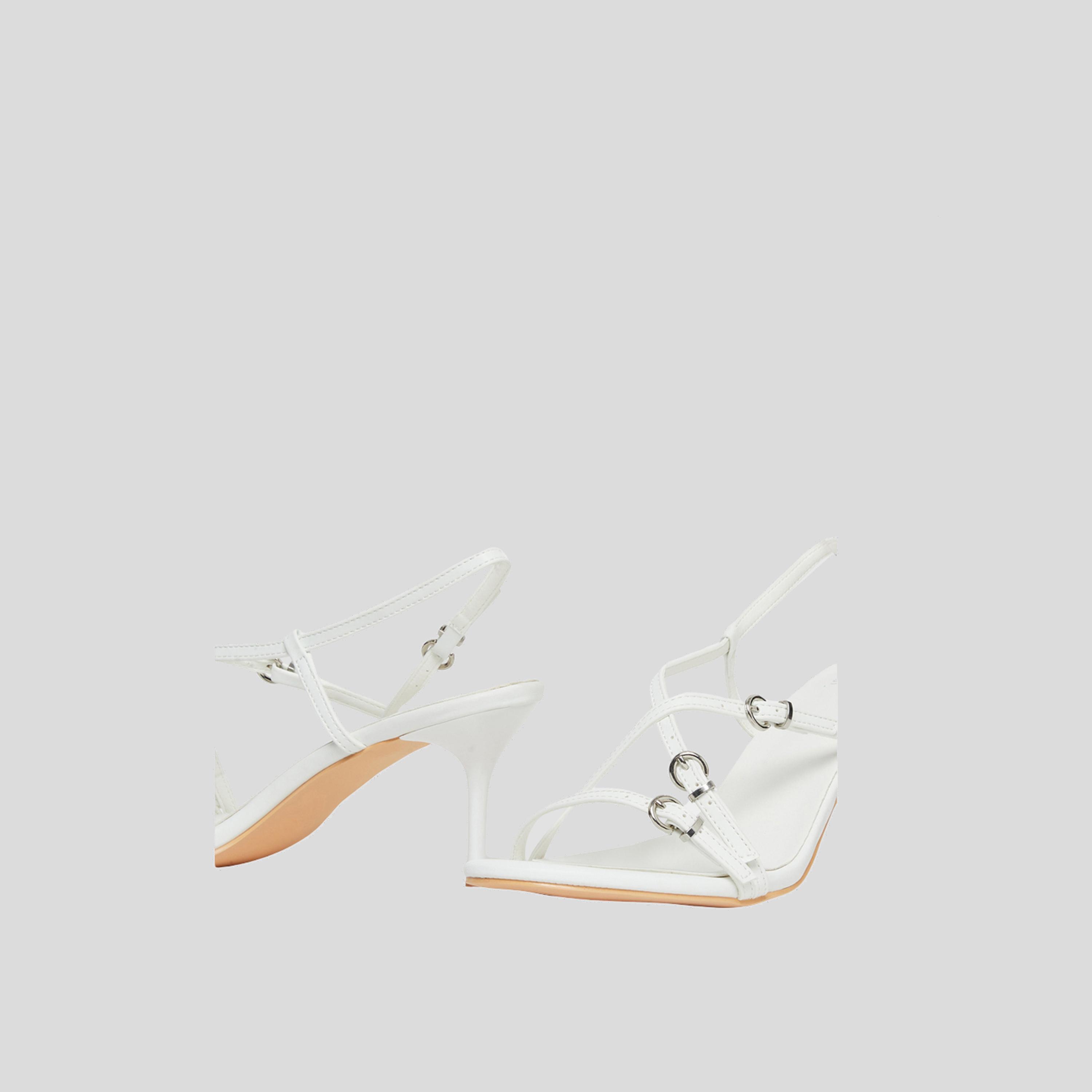 Styli Strappy Heel Sandals with Buckle Detail-women-shoes-sandals-heeled-image-3