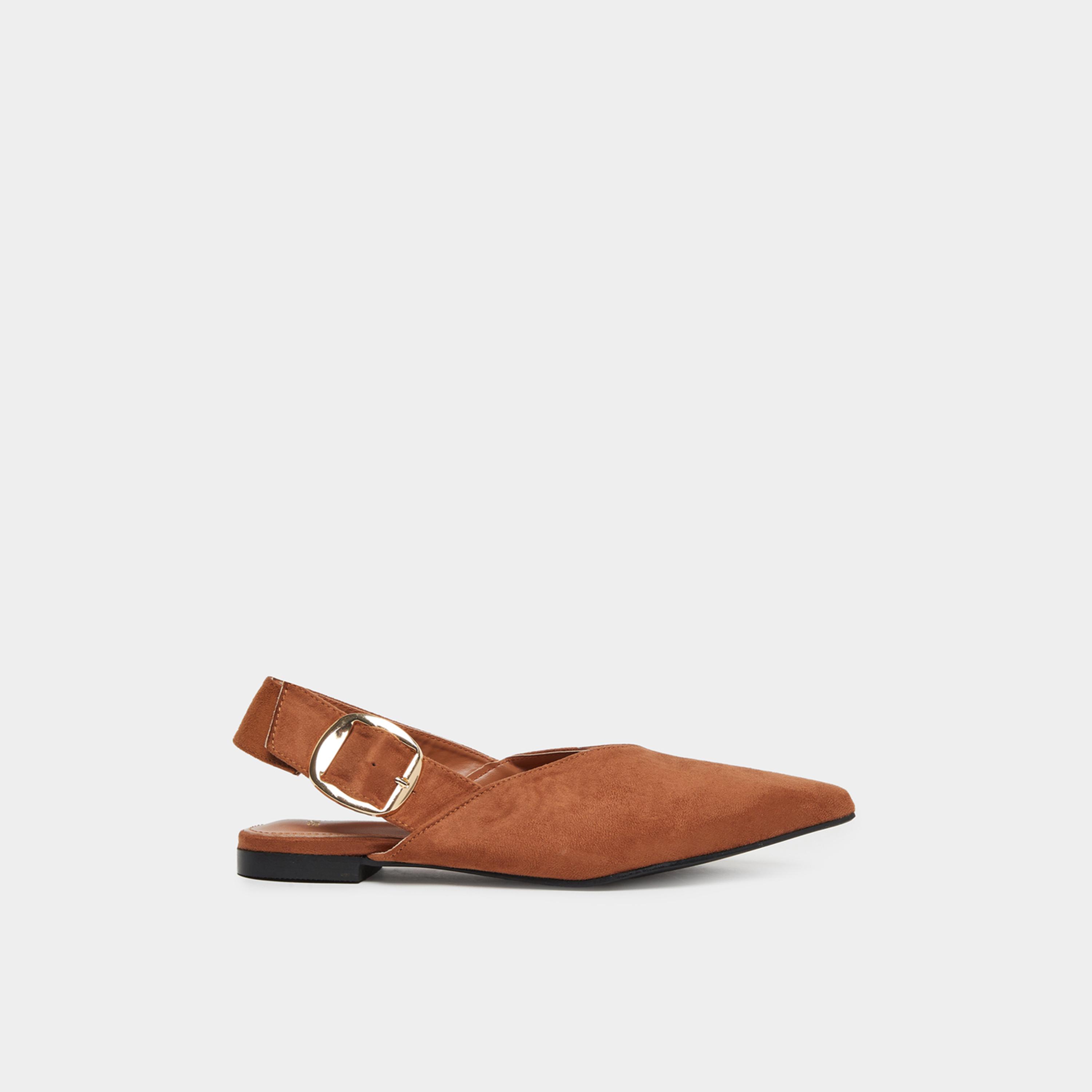 ستايلي - حذاء مسطح نسائي ذو مقدمة مدببة وفتحة خلفية-women-shoes-flats-slides-image-2
