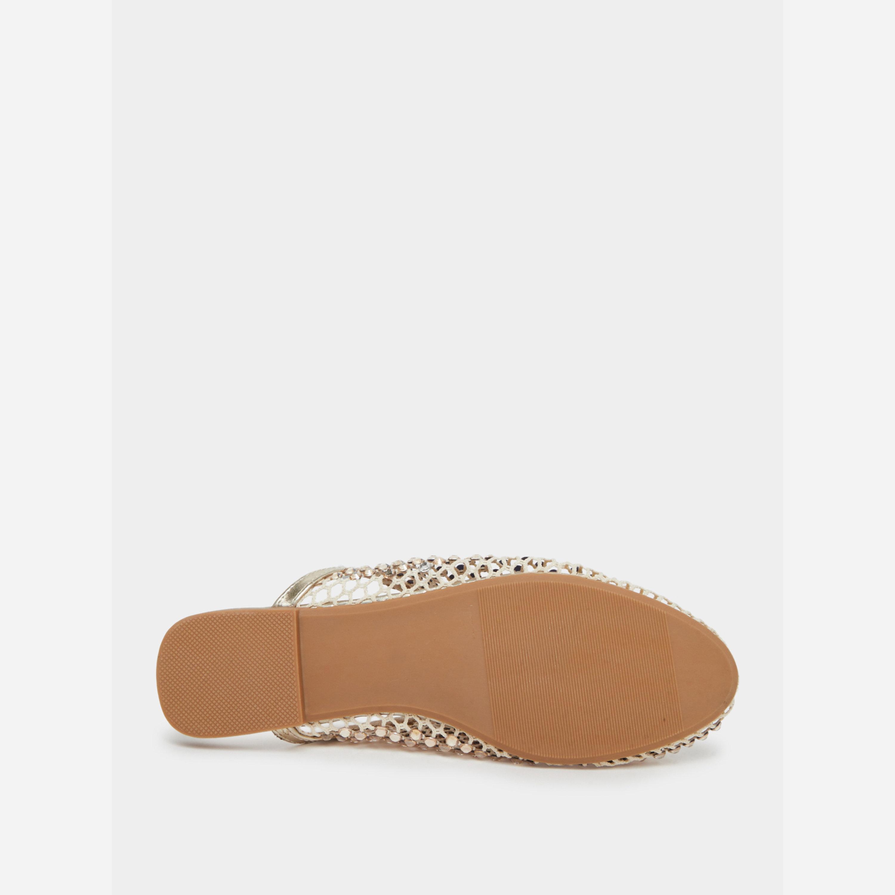 ستايلي - حذاء مفتوح من الخلف مزين بالذهب مقدمة مدببة-women-shoes-flats-mules-image-6
