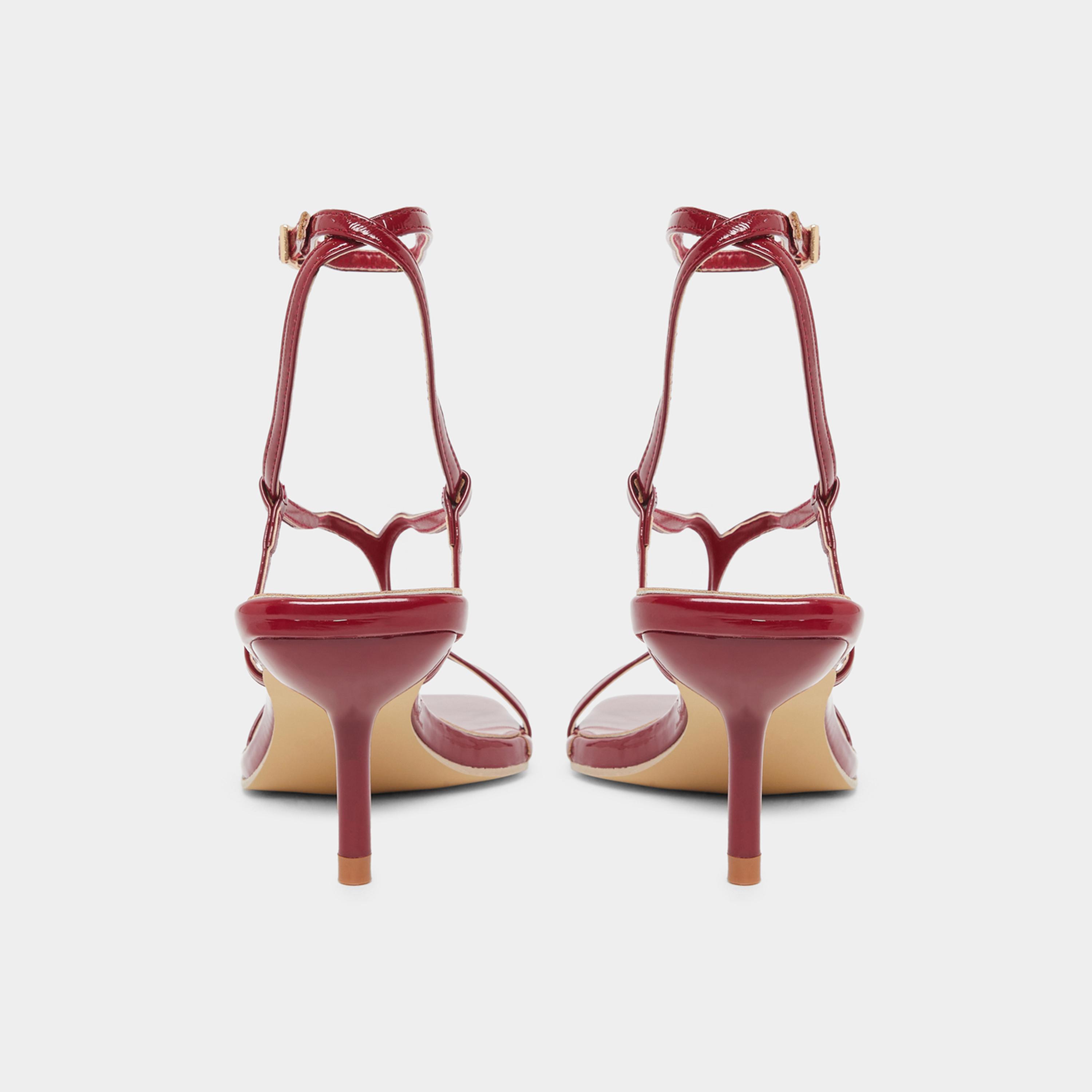 ستايلي - صنادل نسائية بكعب ستيليتو وأشرطة لون برغندي-women-shoes-sandals-heeled-image-5