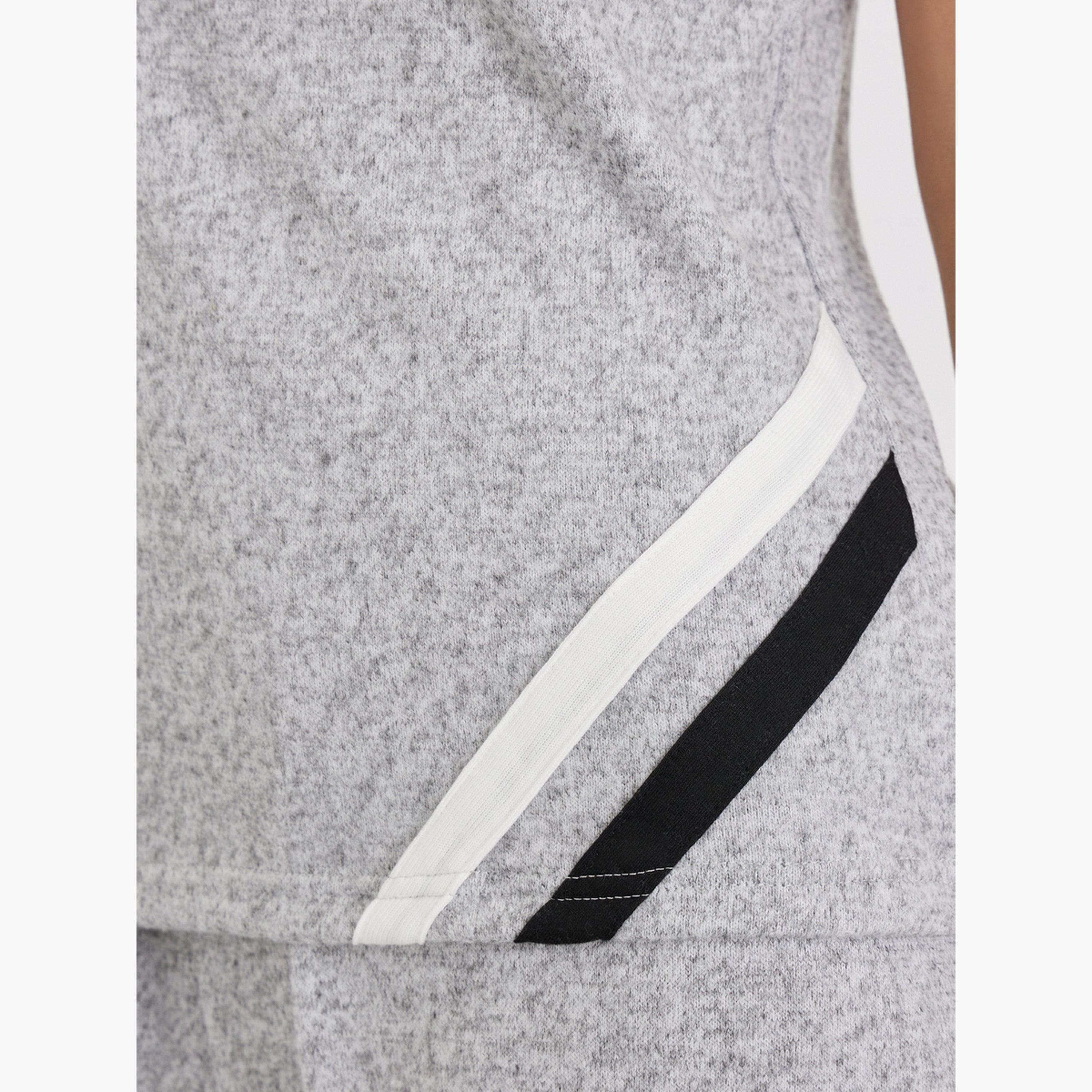 Styli Women Solid Striped T-Shirt and Long Pyjama Set-women-clothing-nightwear-pyjamas-longsets-image-4