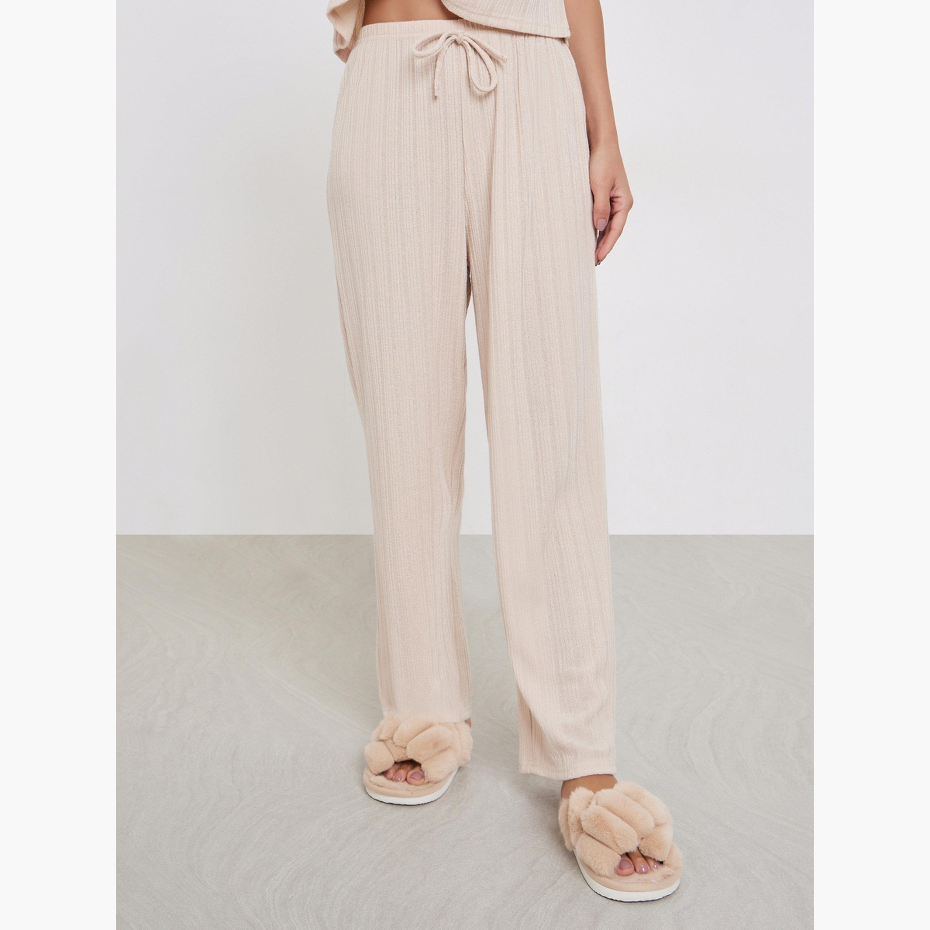 ستايلي - بيجاما بنطال طويل وقميص محبوك منقوش-women-clothing-nightwear-pyjamas-longsets-image-4