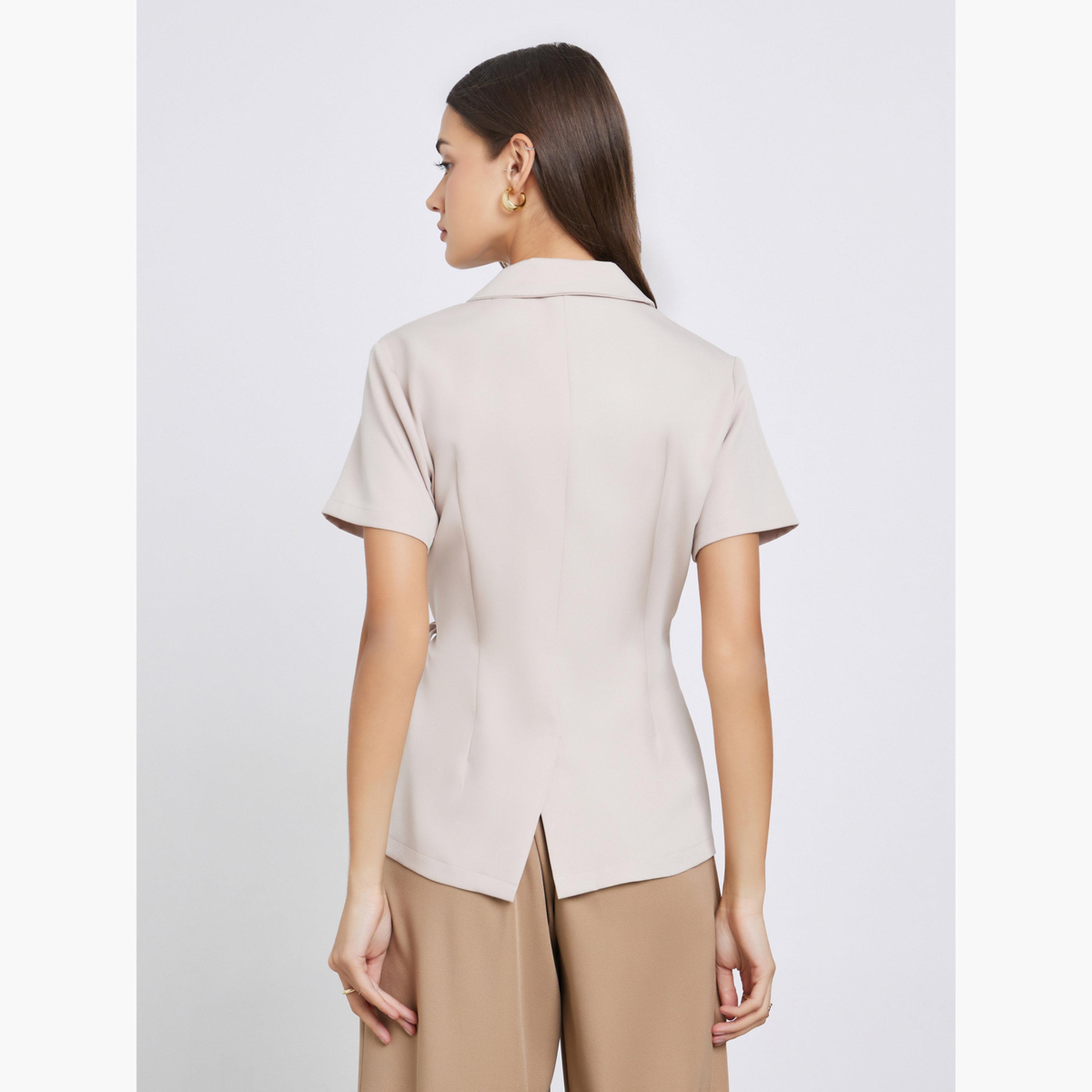 ستايلي - بلوزة بيج بأكمام قصيرة-women-clothing-shirtsandblouses-blouses-image-4