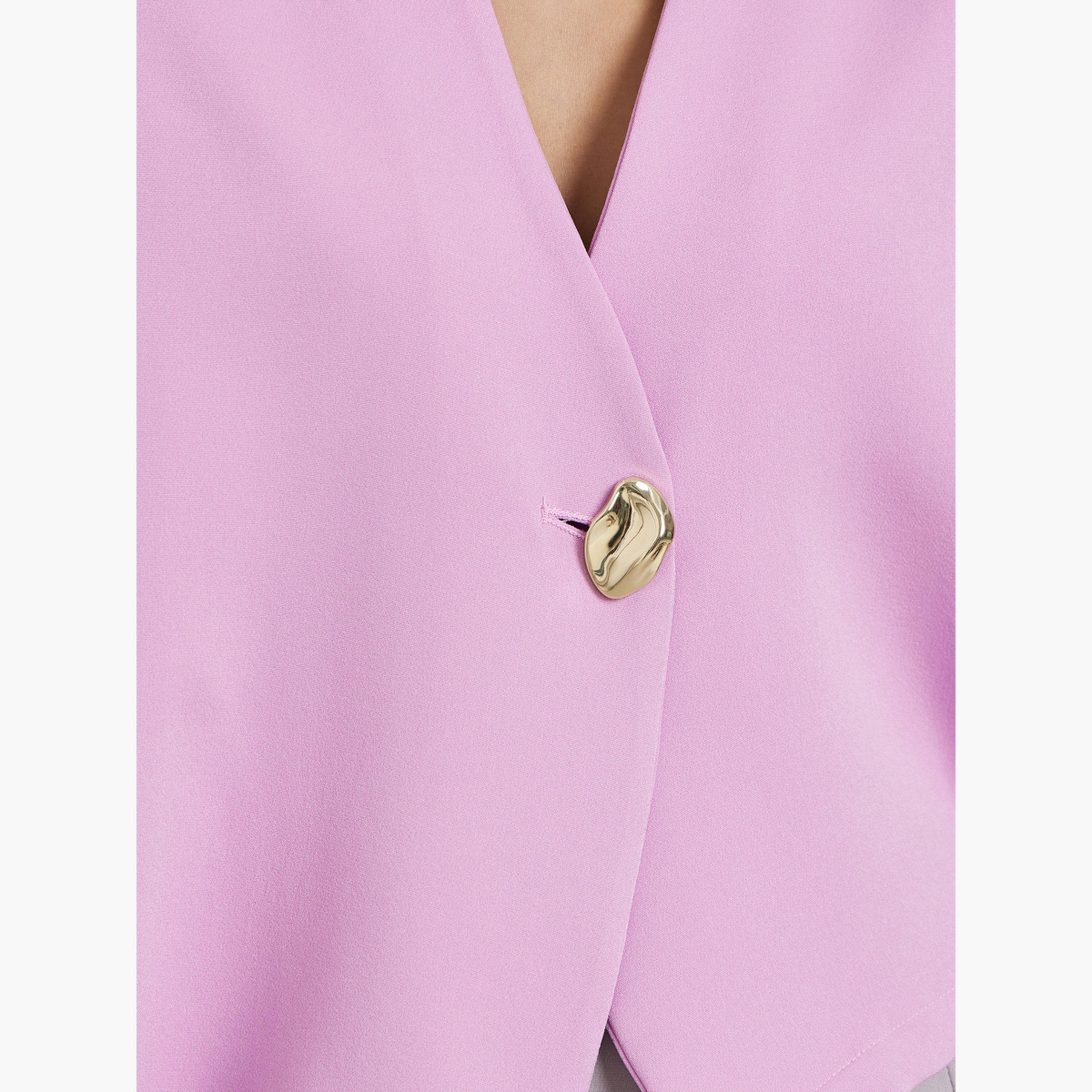 Styli Pink Short Sleeve Blouse-women-clothing-shirtsandblouses-blouses-image-4
