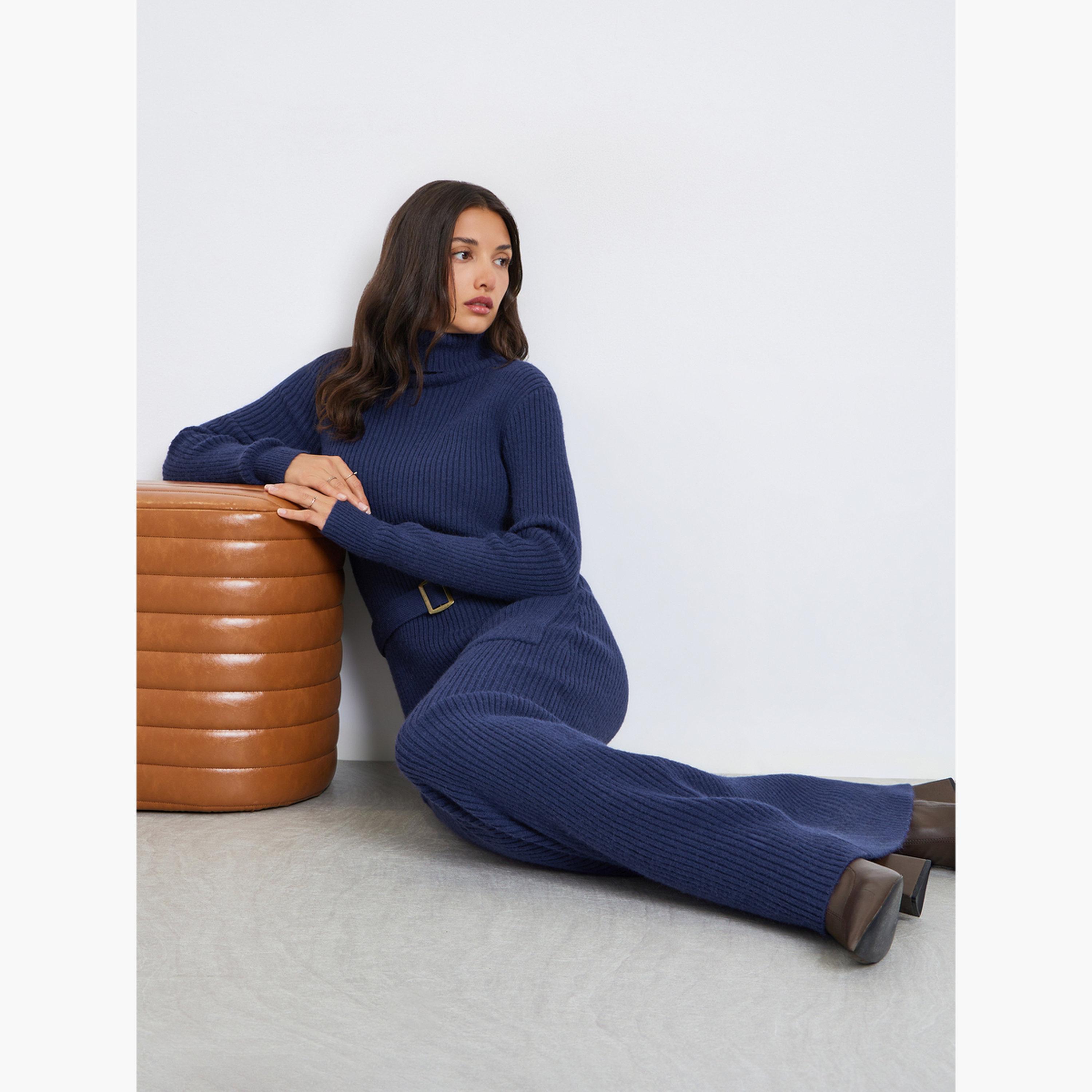 فستان سويتر طويل محبوك مع حزام-women-clothing-dresses-image-3