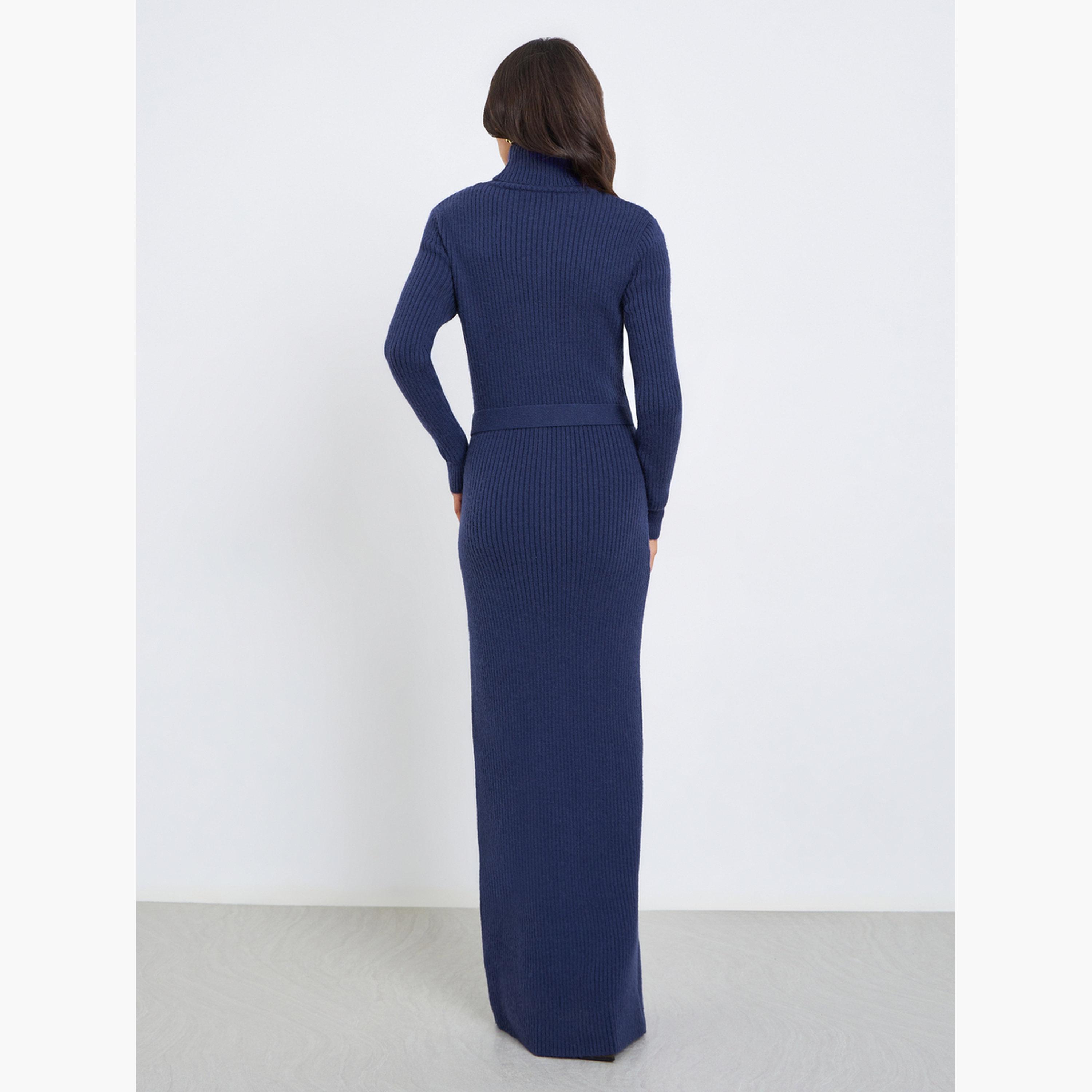 فستان سويتر طويل محبوك مع حزام-women-clothing-dresses-image-4