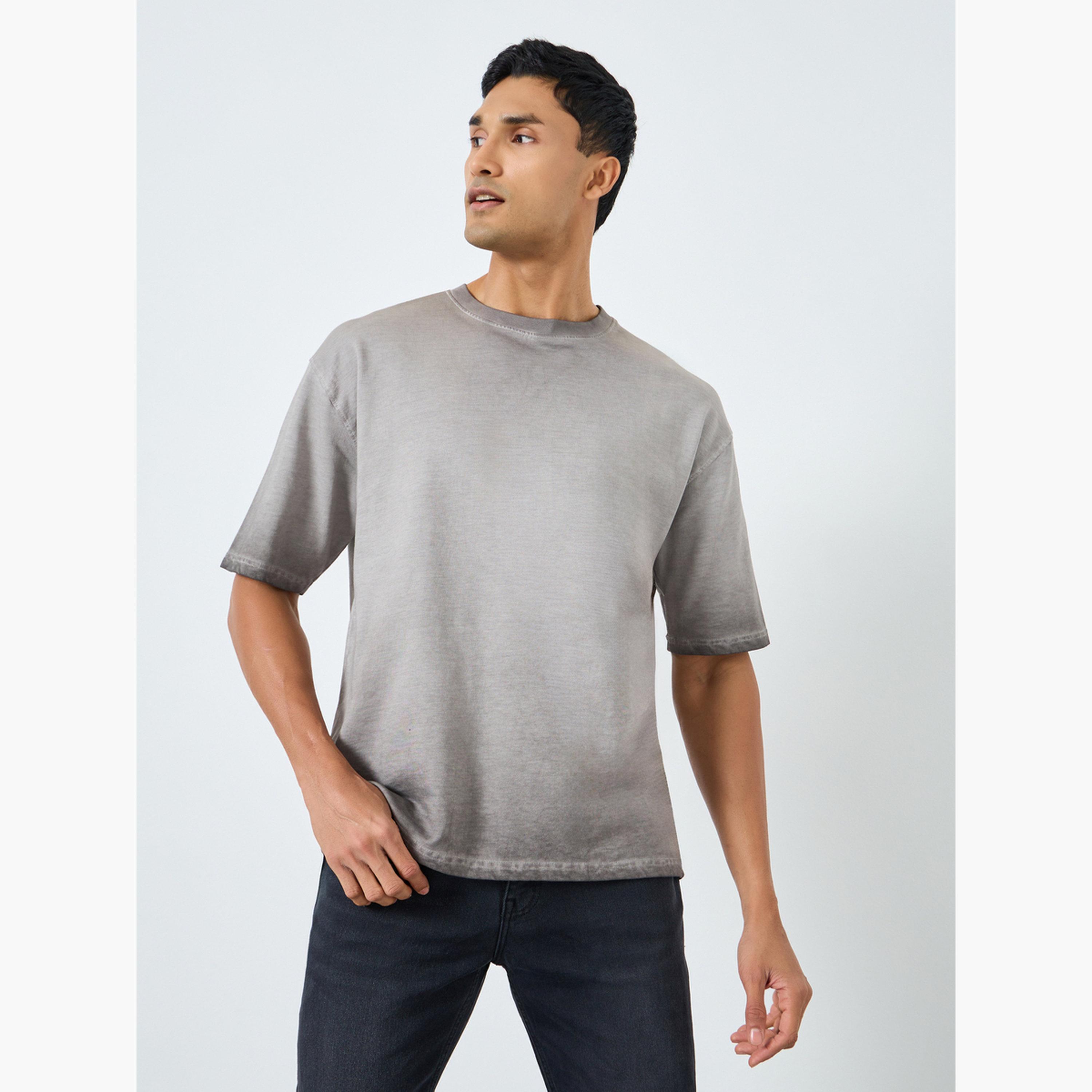 Styli Men Grey Acid Wash Oversized T-Shirt-men-clothing-tshirtsandpolos-tshirts-image-1