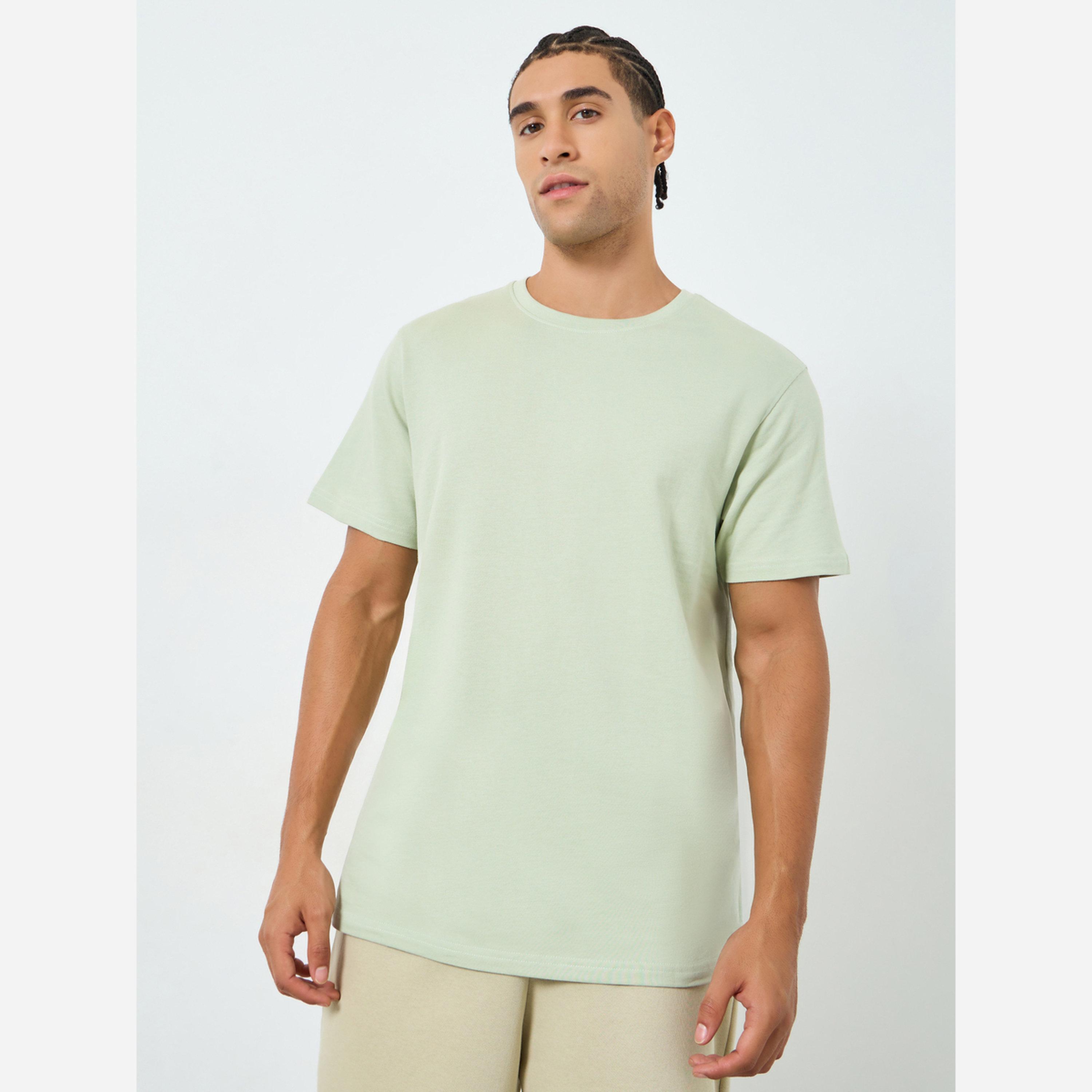 Styli Men Green Graphic Print Crew Neck T-Shirt-men-clothing-tshirtsandpolos-tshirts-image-1