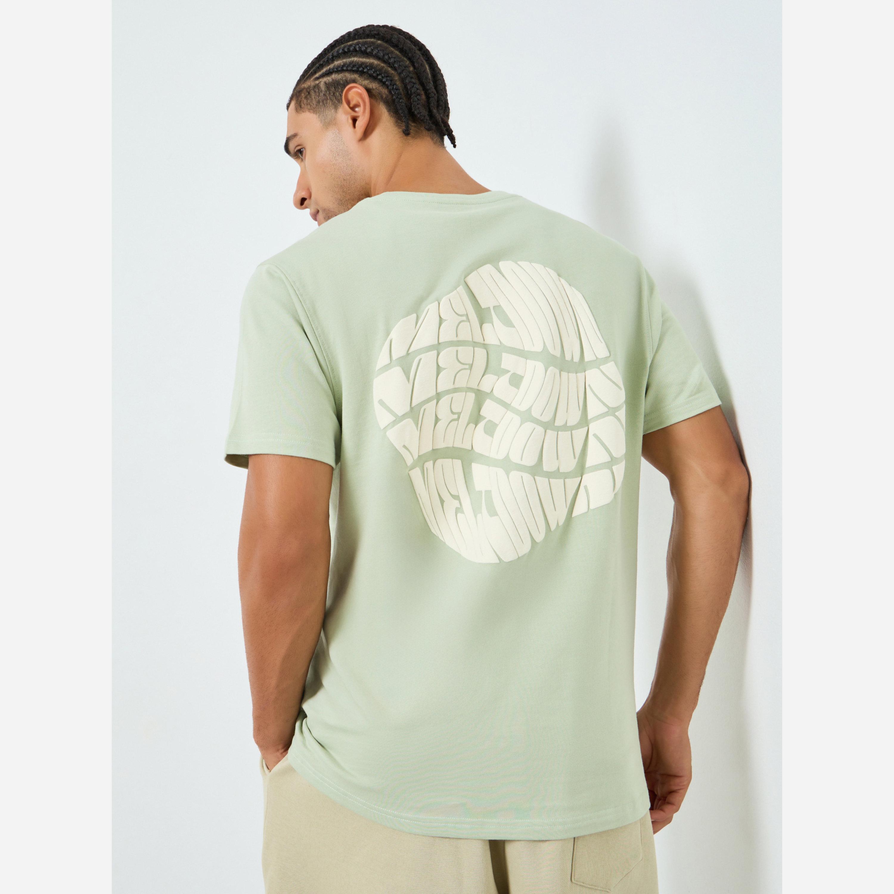 ستايلي - تيشيرت رجالي لون أخضر طبعة رسومات رقبة دائرية-men-clothing-tshirtsandpolos-tshirts-image-4