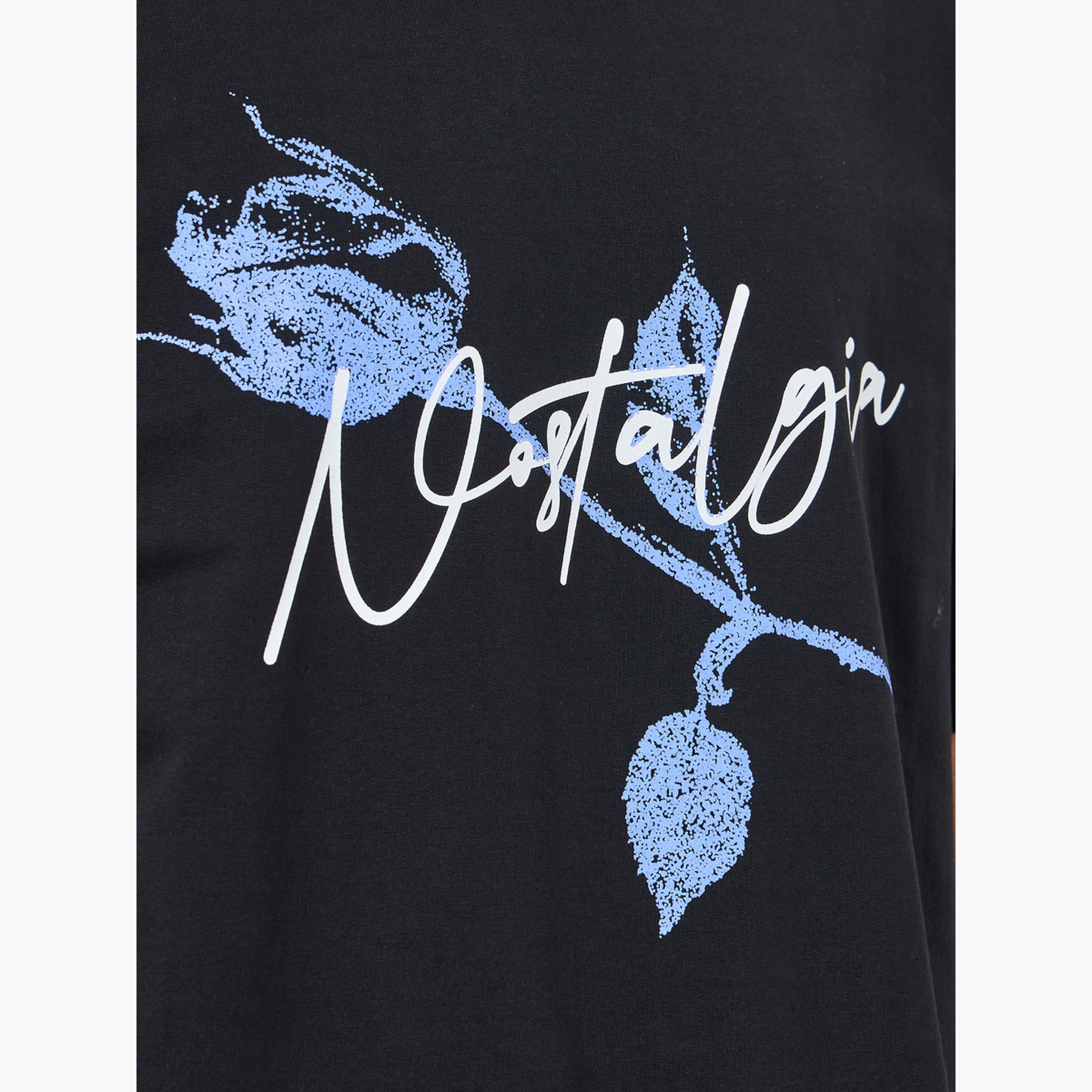 Styli Men Black Graphic Print Oversized T-Shirt-men-clothing-tshirtsandpolos-tshirts-image-4