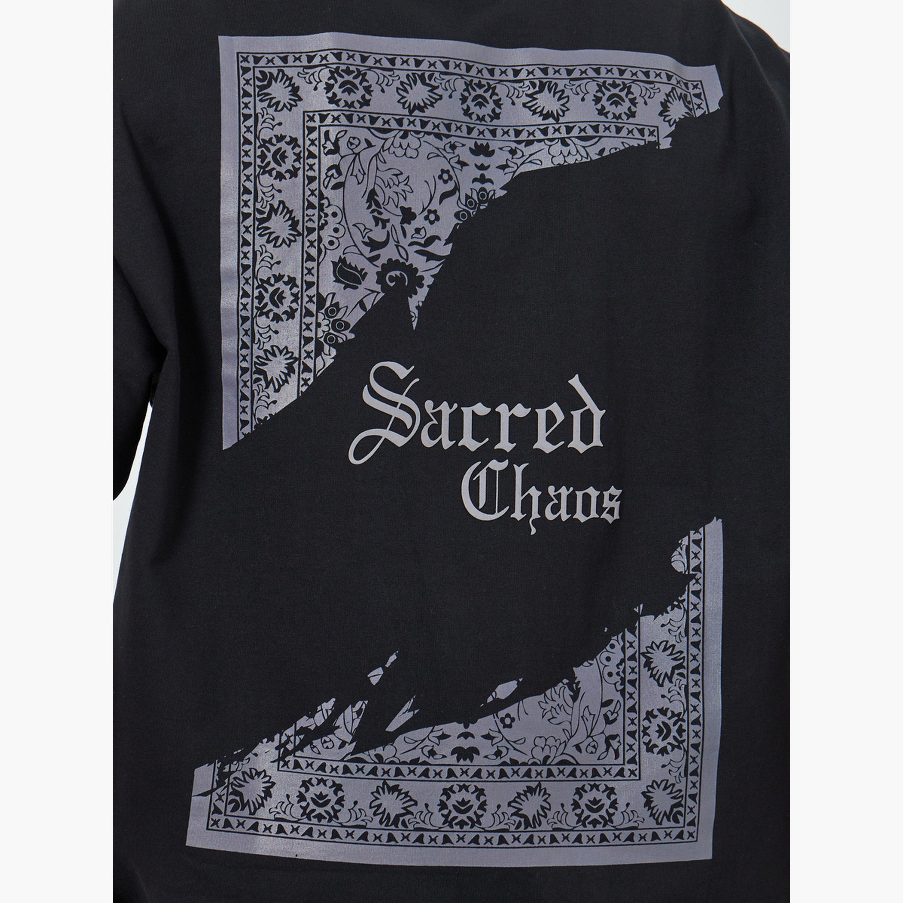 Styli Men Black Graphic Print Oversized T-Shirt-men-clothing-tshirtsandpolos-tshirts-image-4