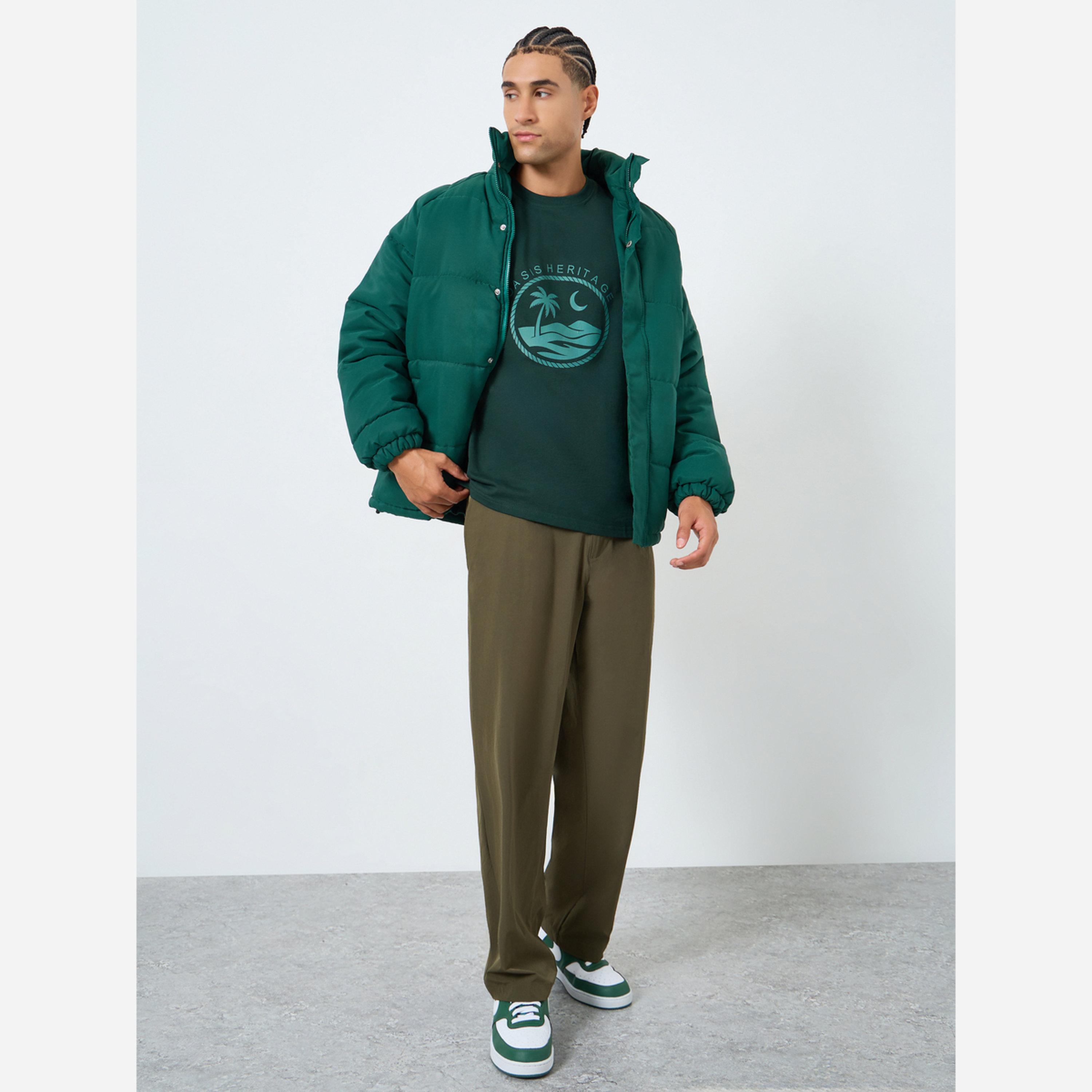 Styli Men Green Oasis Graphic Oversized T-Shirt-men-clothing-tshirtsandpolos-tshirts-image-2