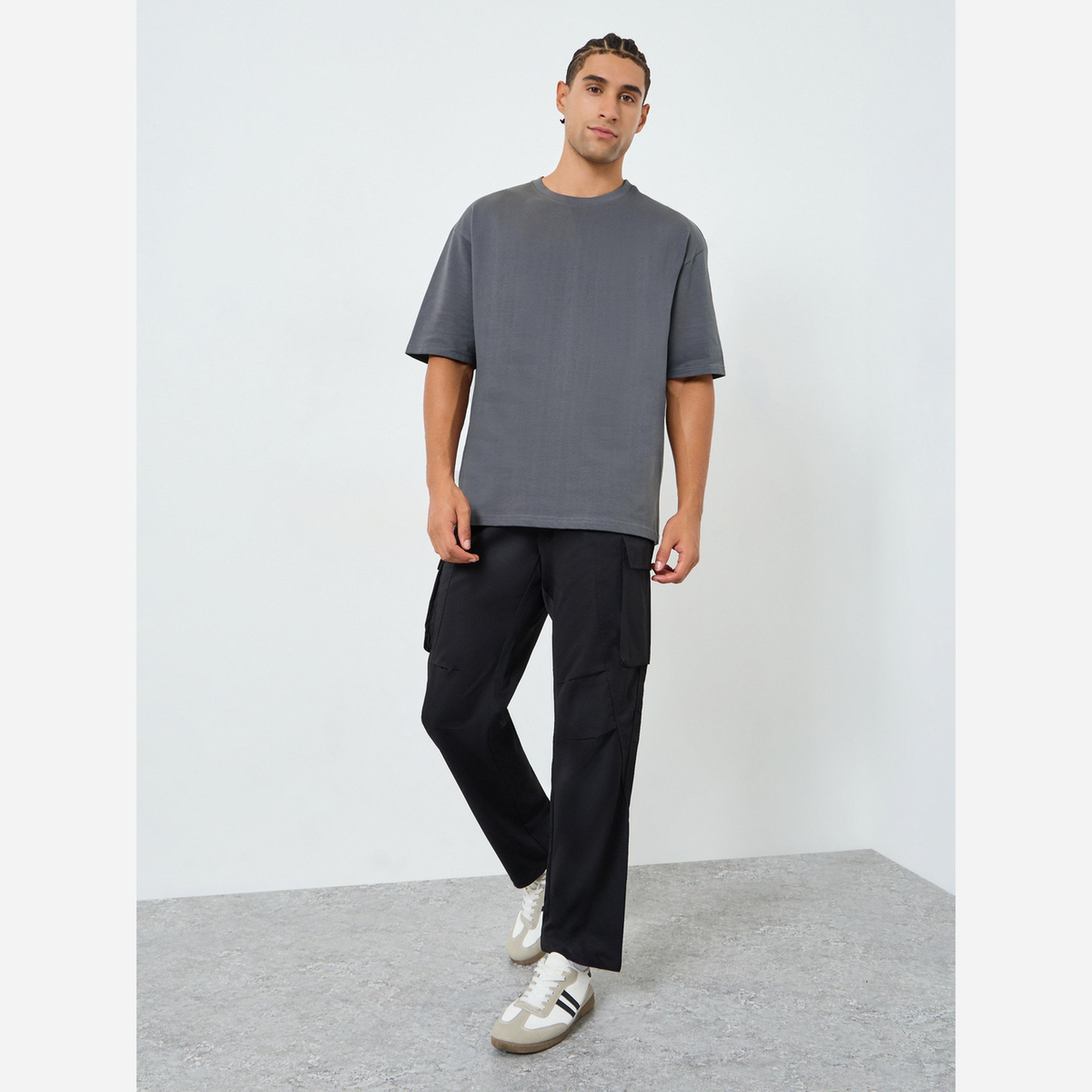 ستايلي - تيشيرت رجالي لون رمادي طبعة صورة مدينة نيويورك مقاس واسع-men-clothing-tshirtsandpolos-tshirts-image-2