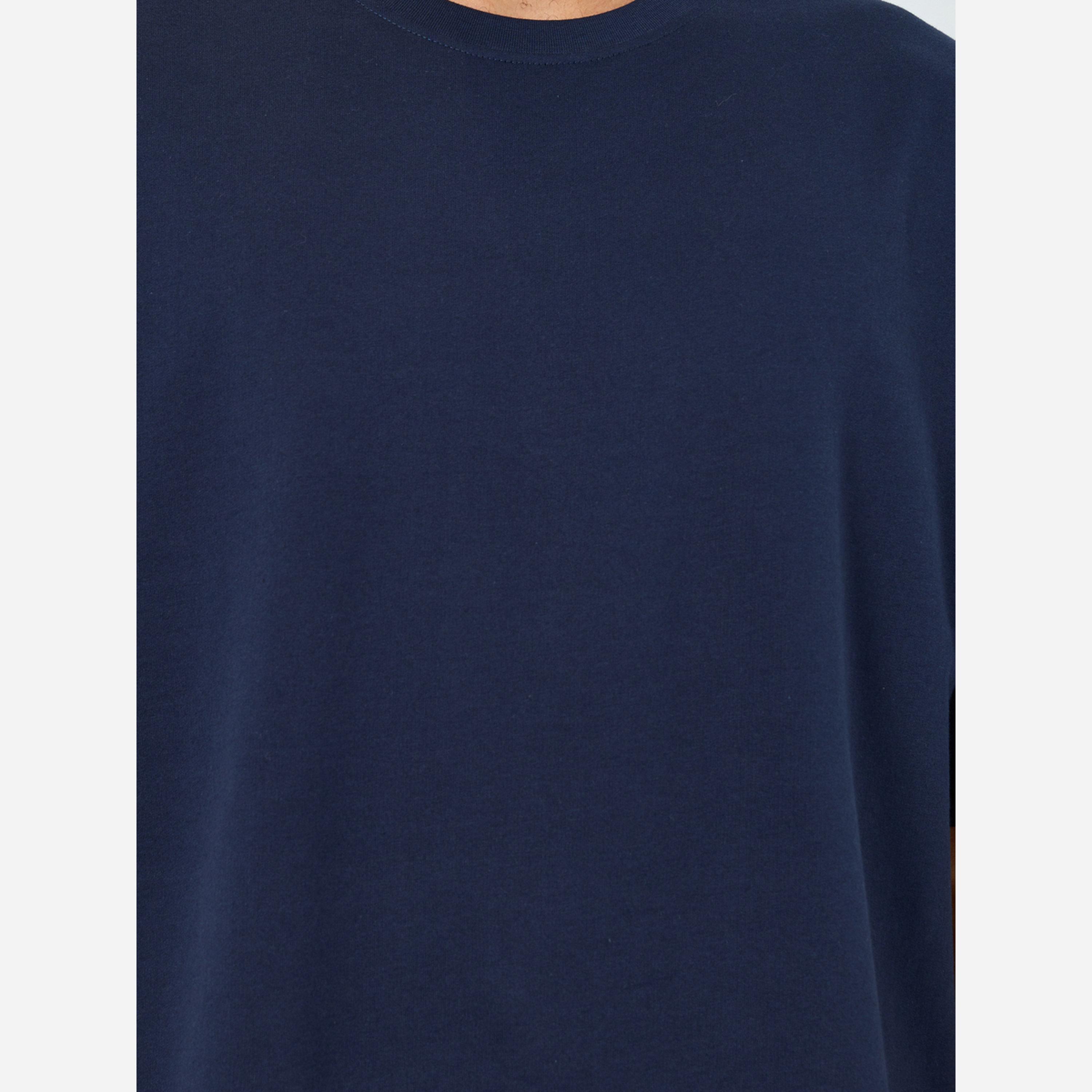 Styli Men Navy Blue Graphic Print Oversized T-Shirt-men-clothing-tshirtsandpolos-tshirts-image-3