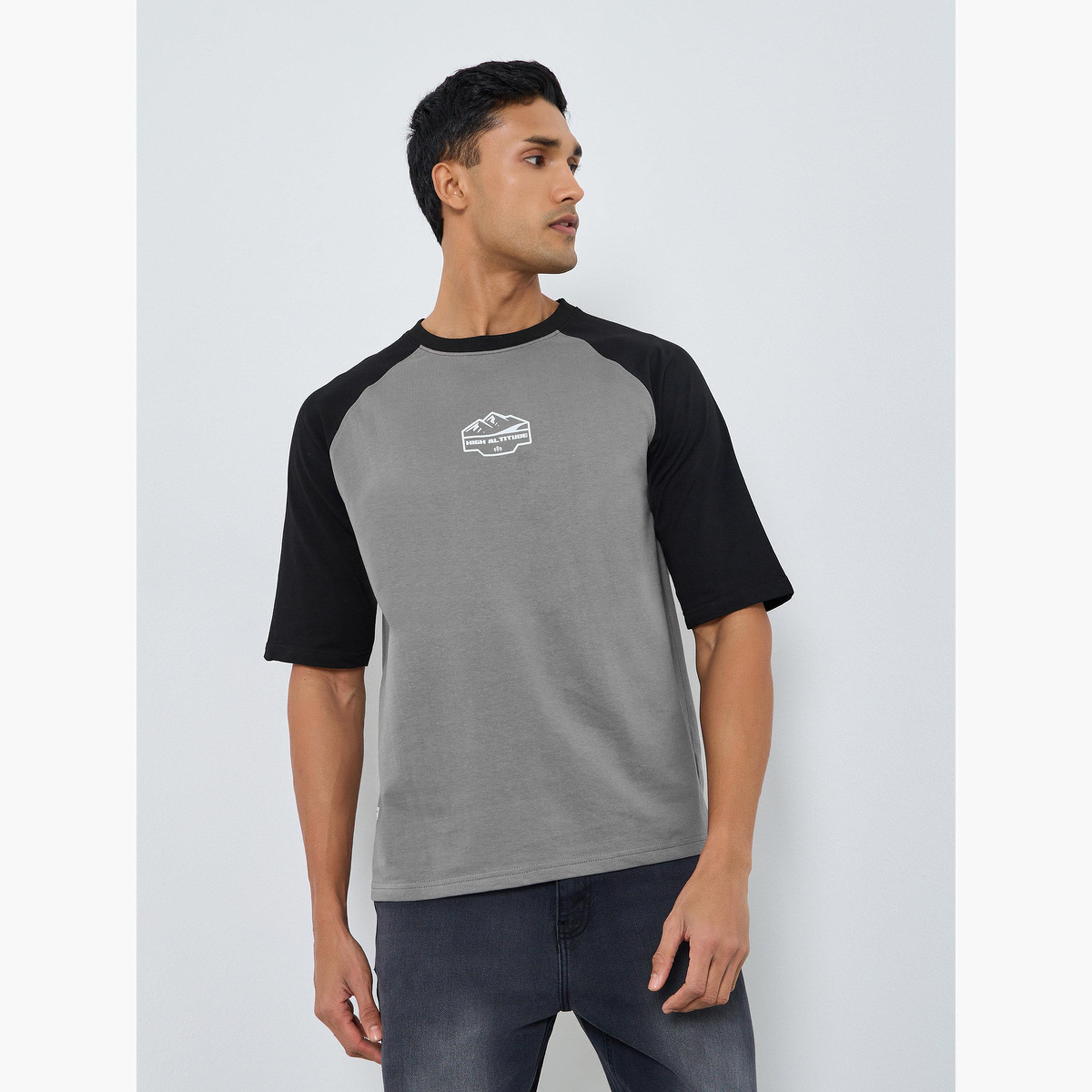 Styli Men Oversized Raglan Sleeve Printed T-Shirt-men-clothing-tshirtsandpolos-tshirts-image-1