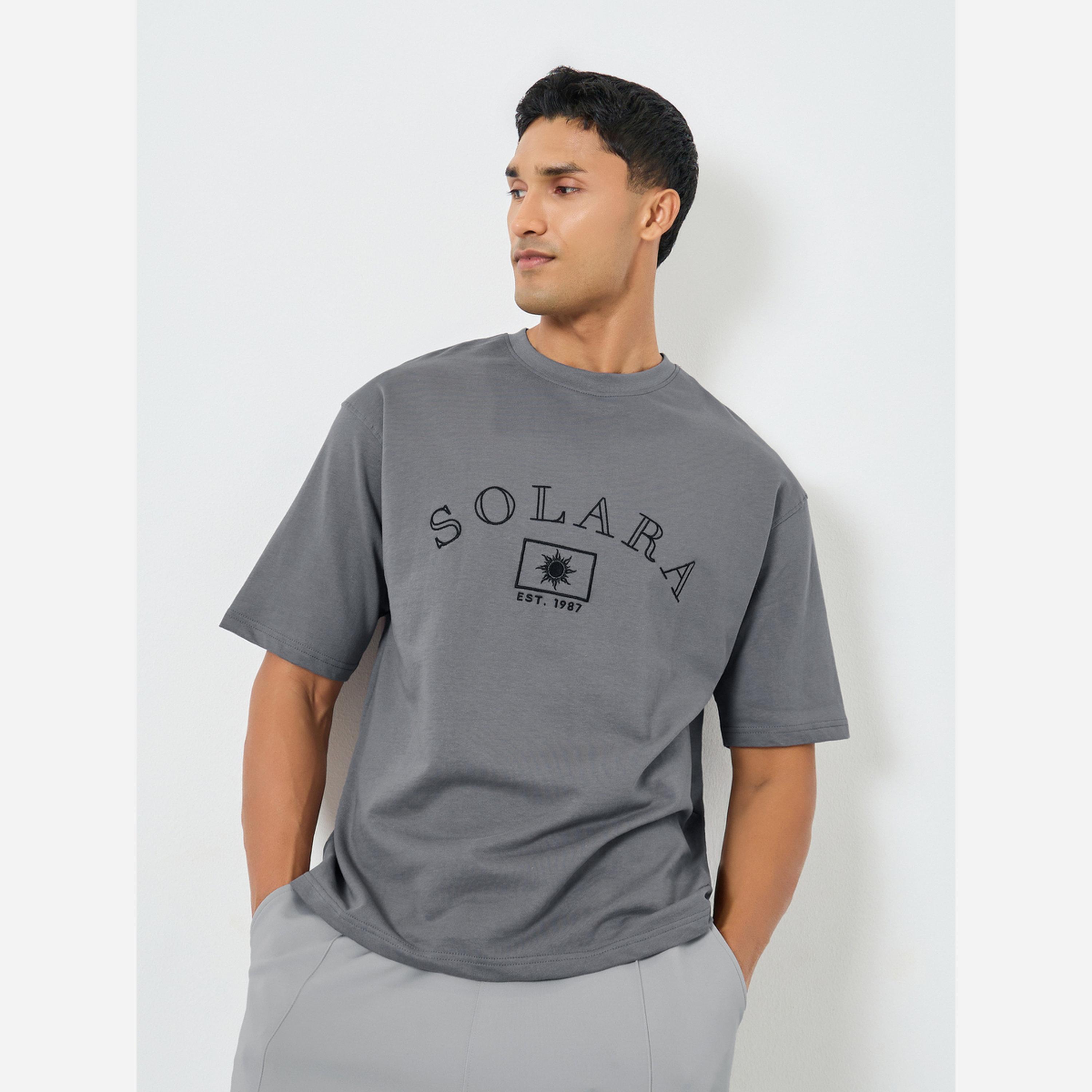 Styli Men Embroidered Oversized Cotton T-Shirt-men-clothing-tshirtsandpolos-tshirts-image-1
