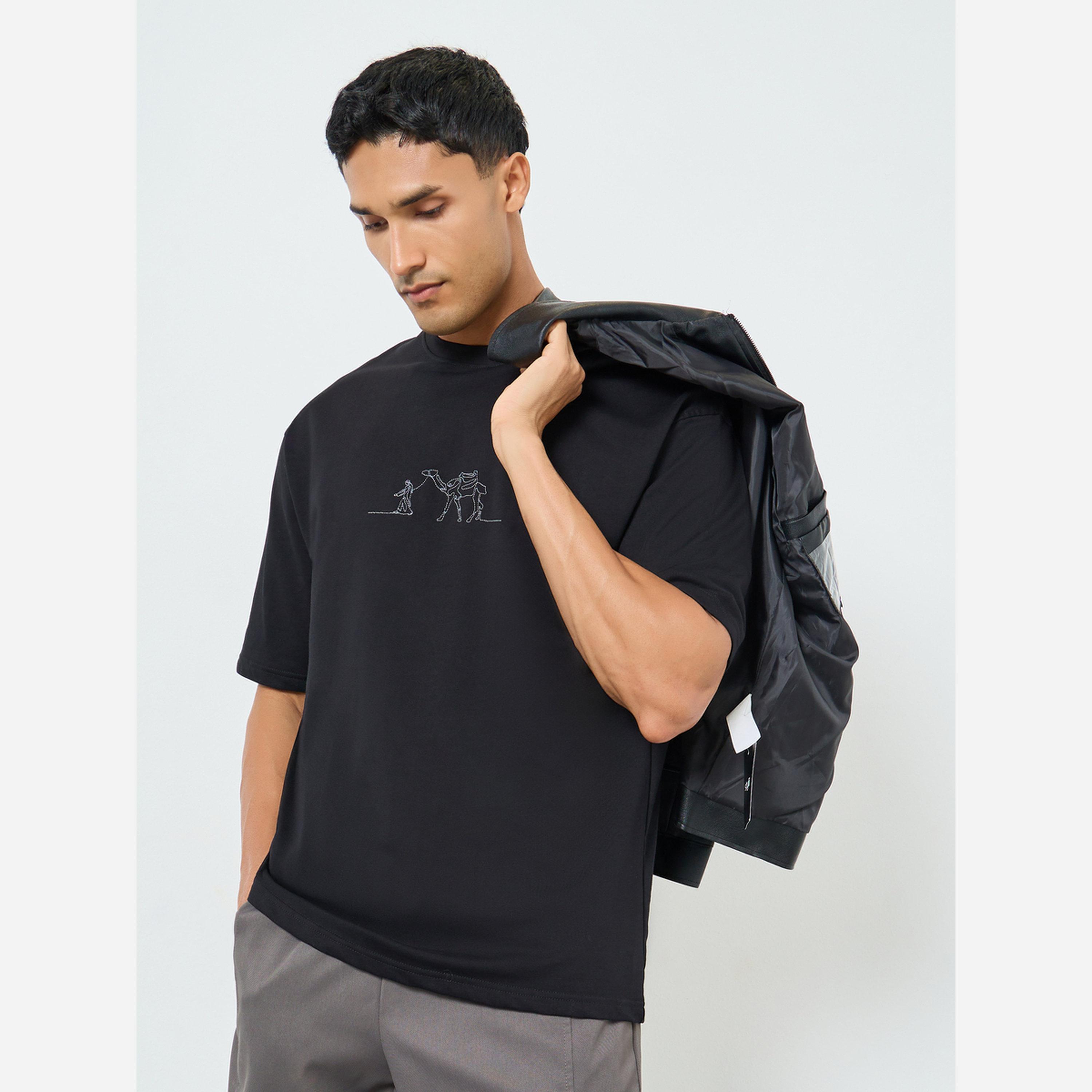 ستايلي - تيشيرت قطن رجالي مقاس واسع-men-clothing-tshirtsandpolos-tshirts-image-1