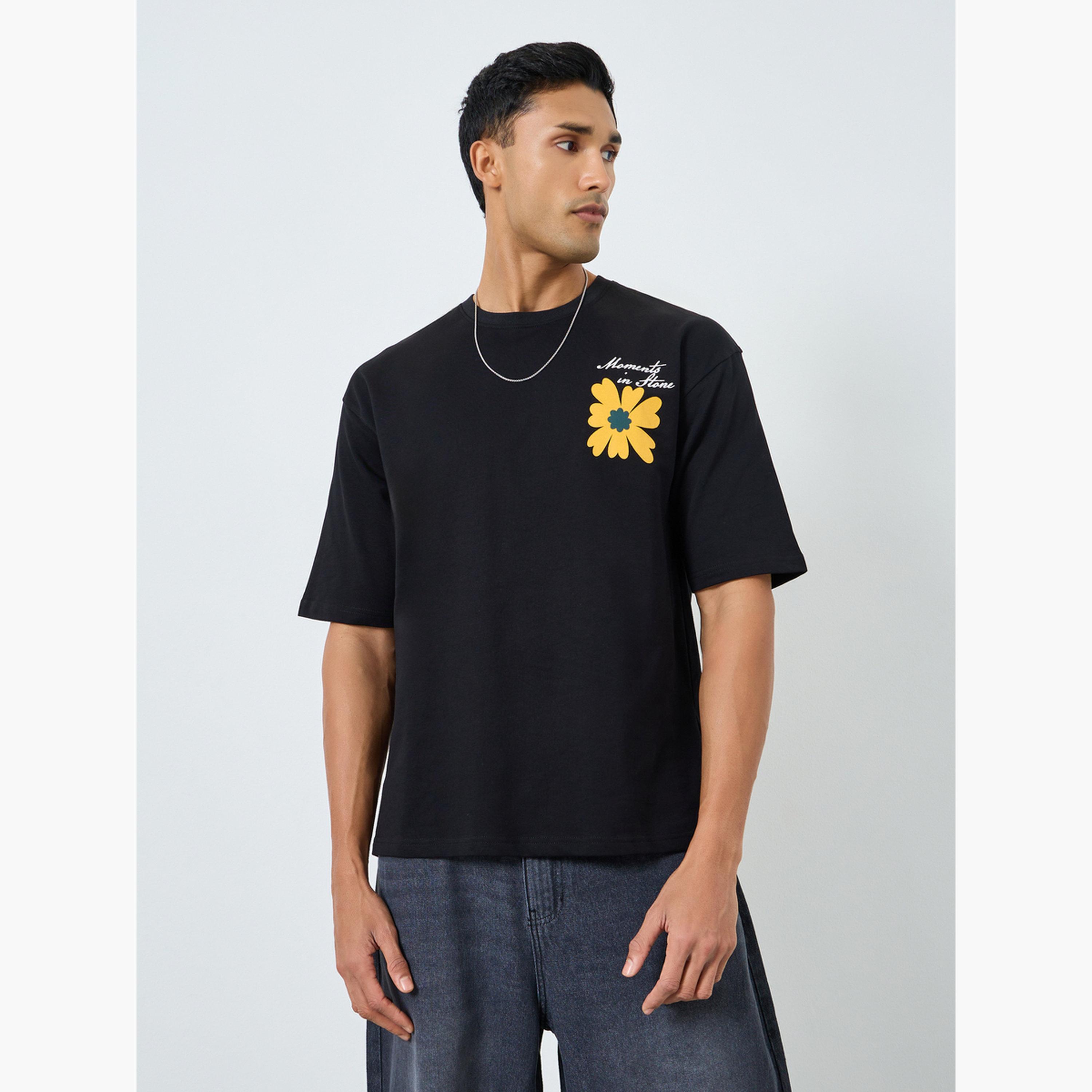 Styli Men Oversized Back Graphic T-Shirt-men-clothing-tshirtsandpolos-tshirts-image-1
