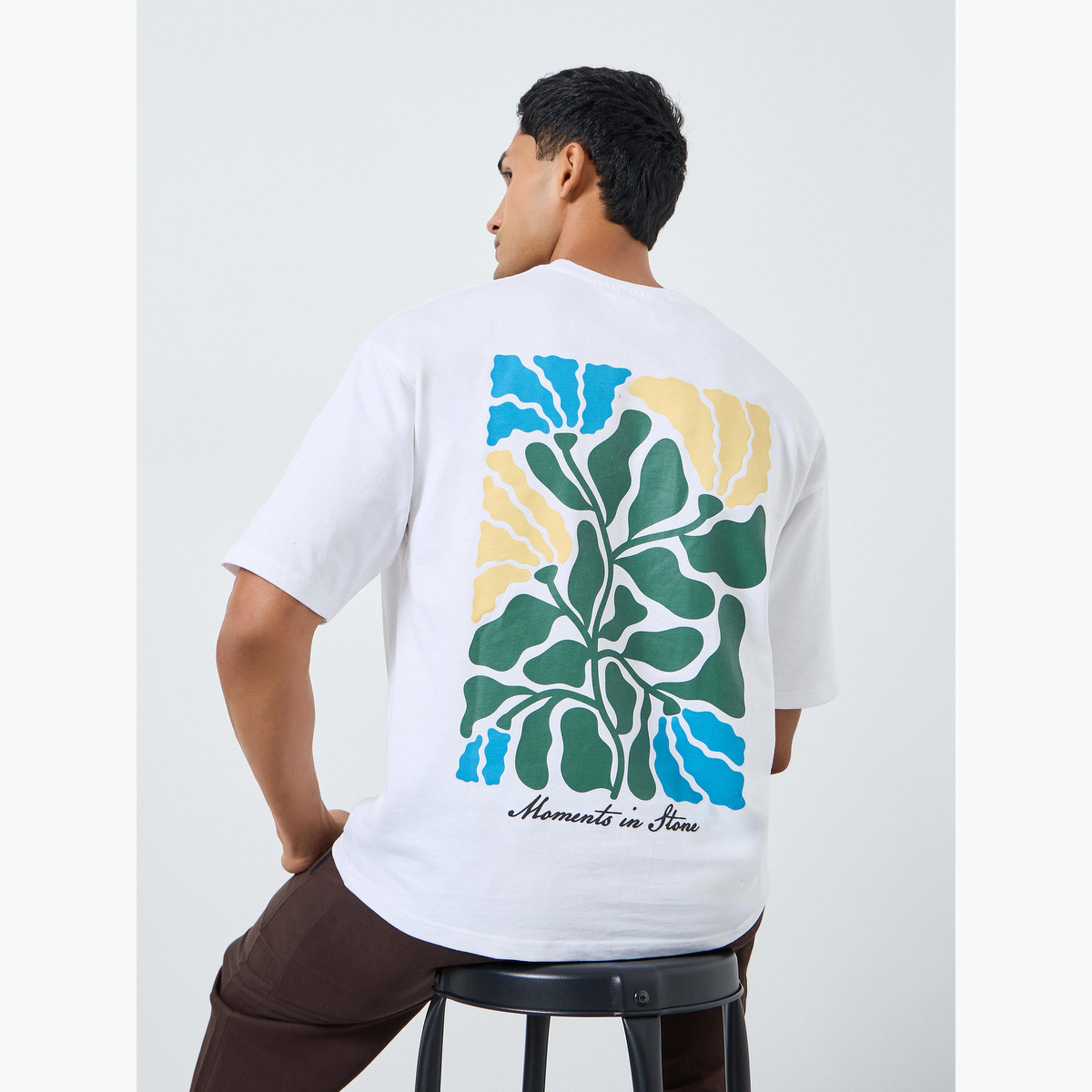 Styli Men Oversized Back Graphic T-Shirt-men-clothing-tshirtsandpolos-tshirts-image-3