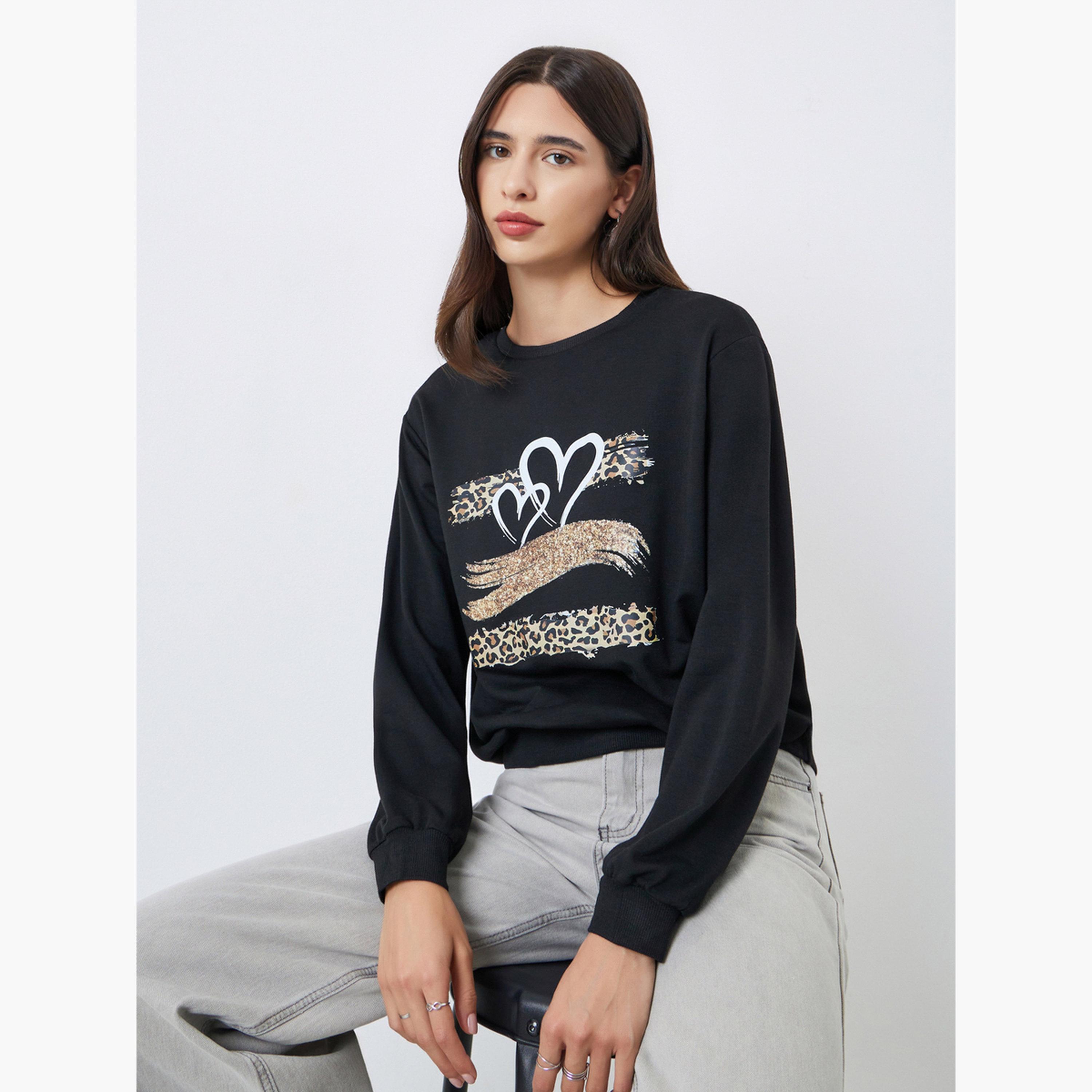 Take Two Women Black Long Sleeve Regular Fit T-Shirt-women-clothing-tshirts-image-2