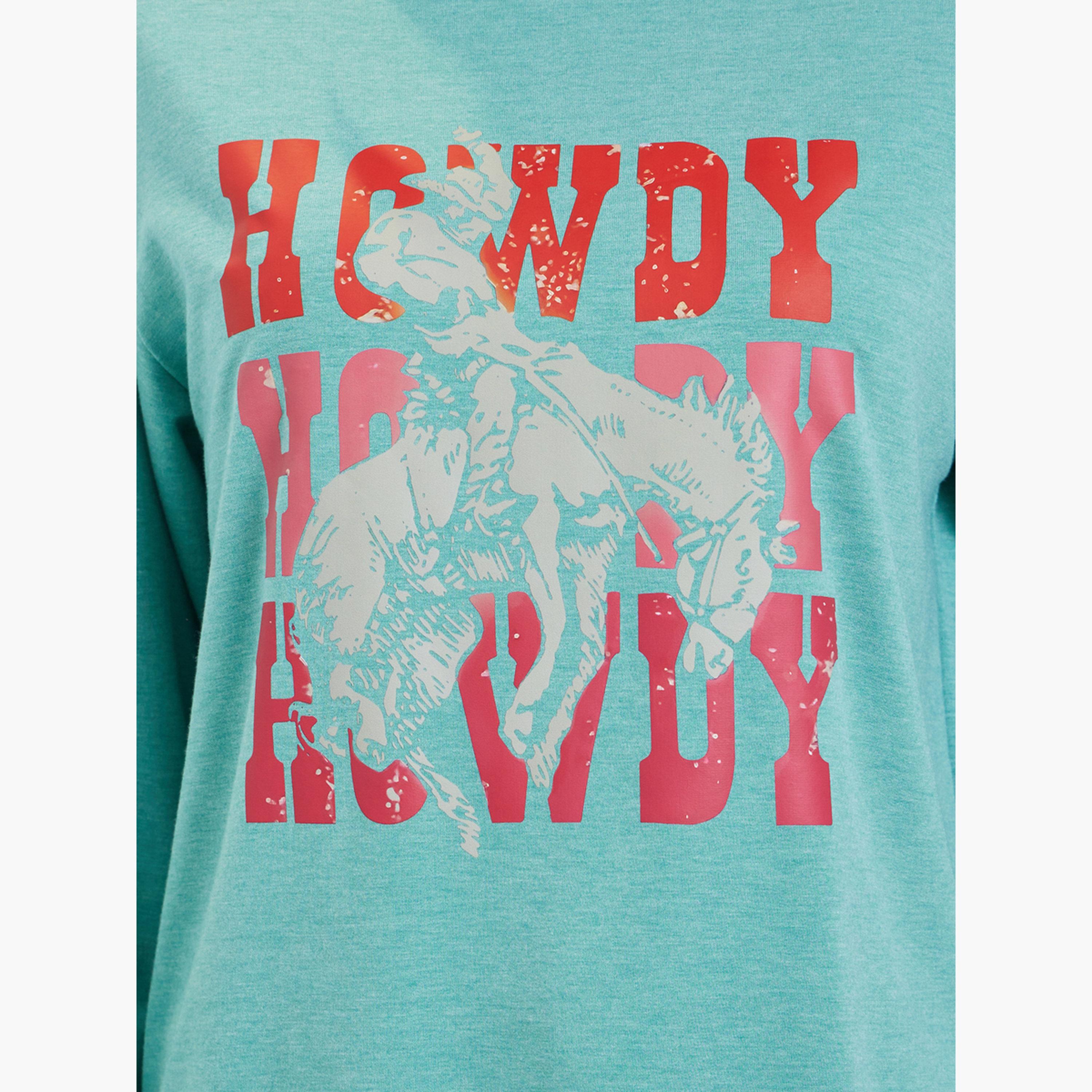 تيك تو - تي شيرت هاودي جرافيكي بقصّة عادية باللون الأخضر للنساء-women-clothing-hoodiesandsweatshirts-sweatshirts-image-4