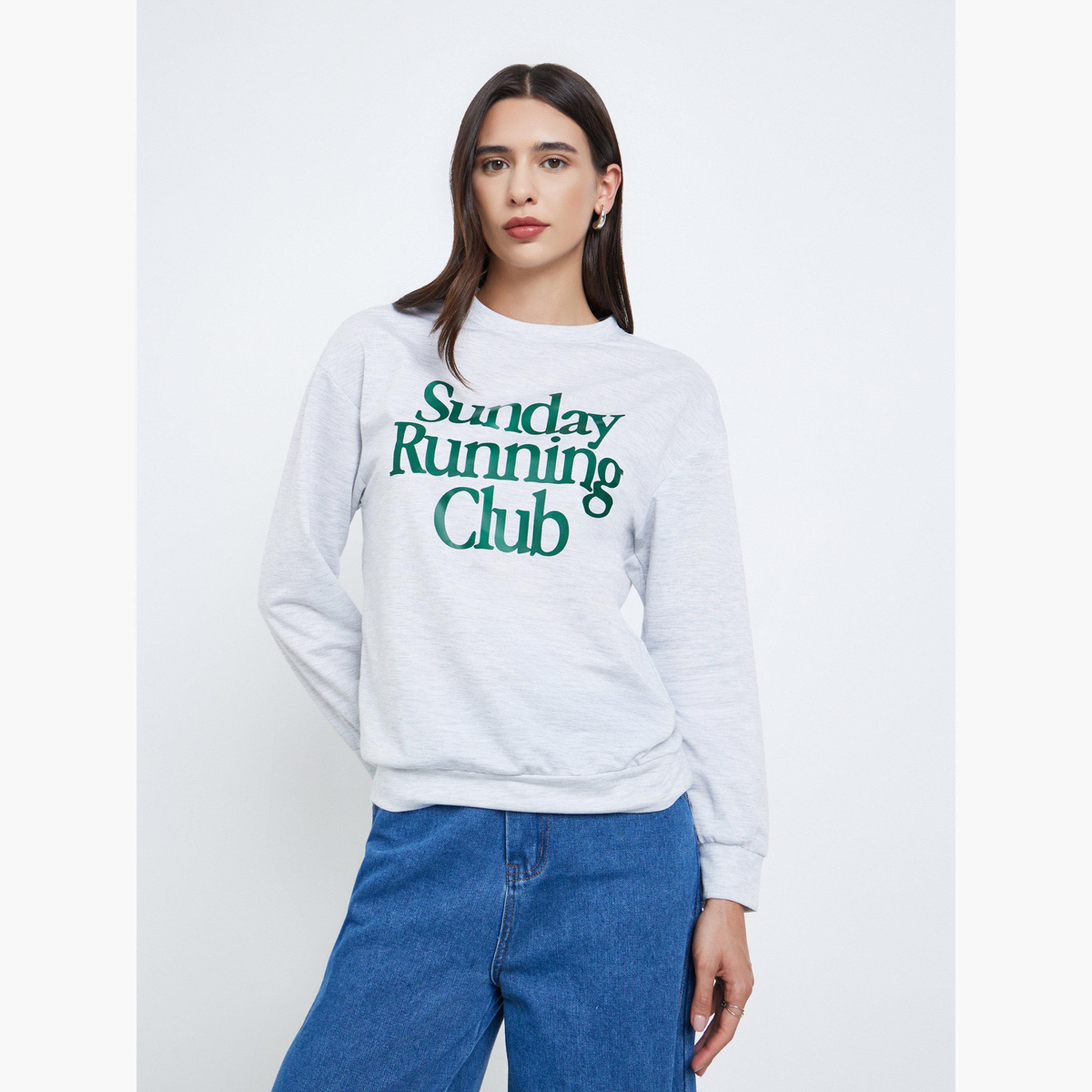 Take Two Slogan Print Round Neck Long Sleeves Women's Sweatshirt-women-winterwear-hoodiesandsweatshirts-sweatshirts-image-1