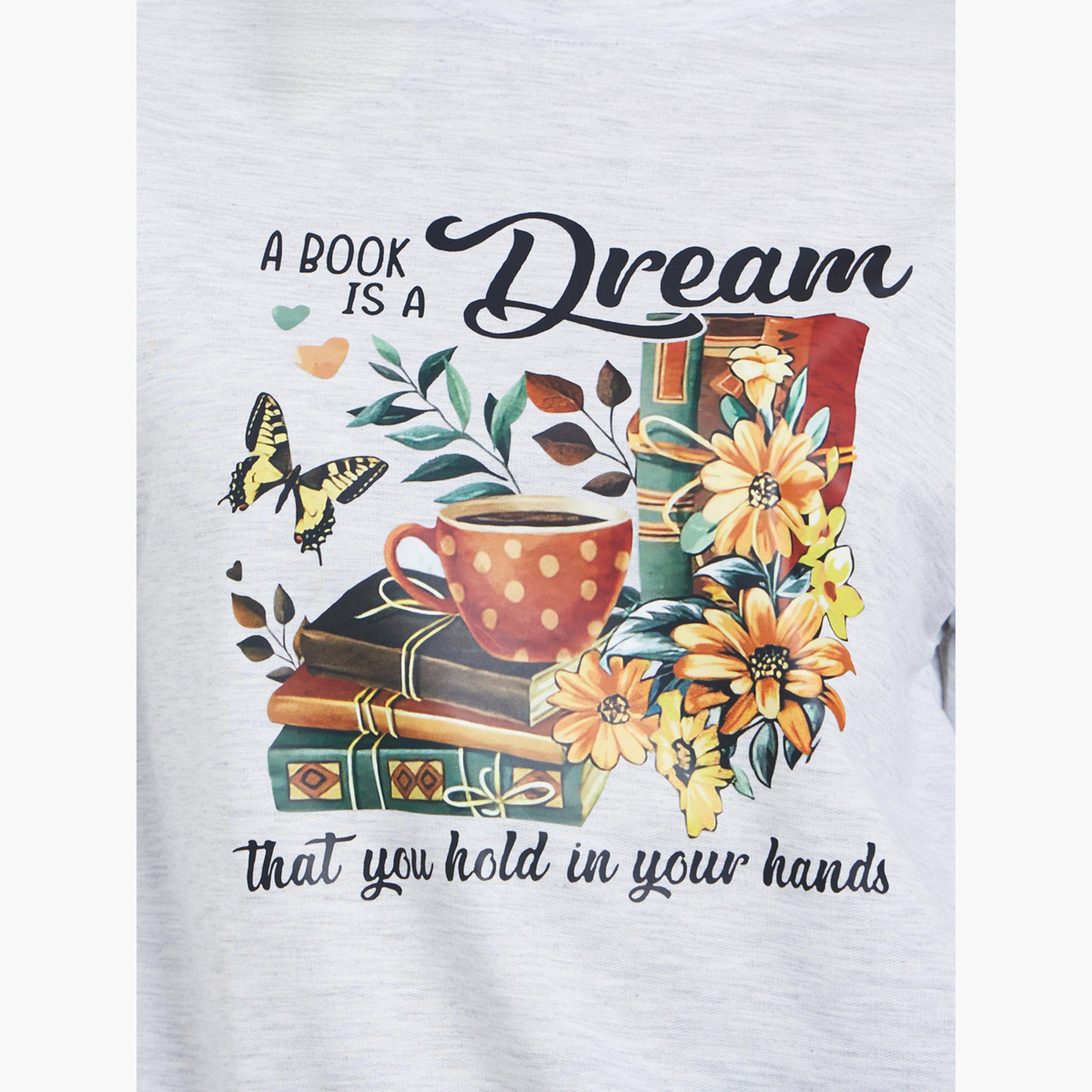 Take Two Bookworm Graphic Print Round Neck Long Sleeves Women's Sweatshirt-women-winterwear-hoodiesandsweatshirts-sweatshirts-image-5