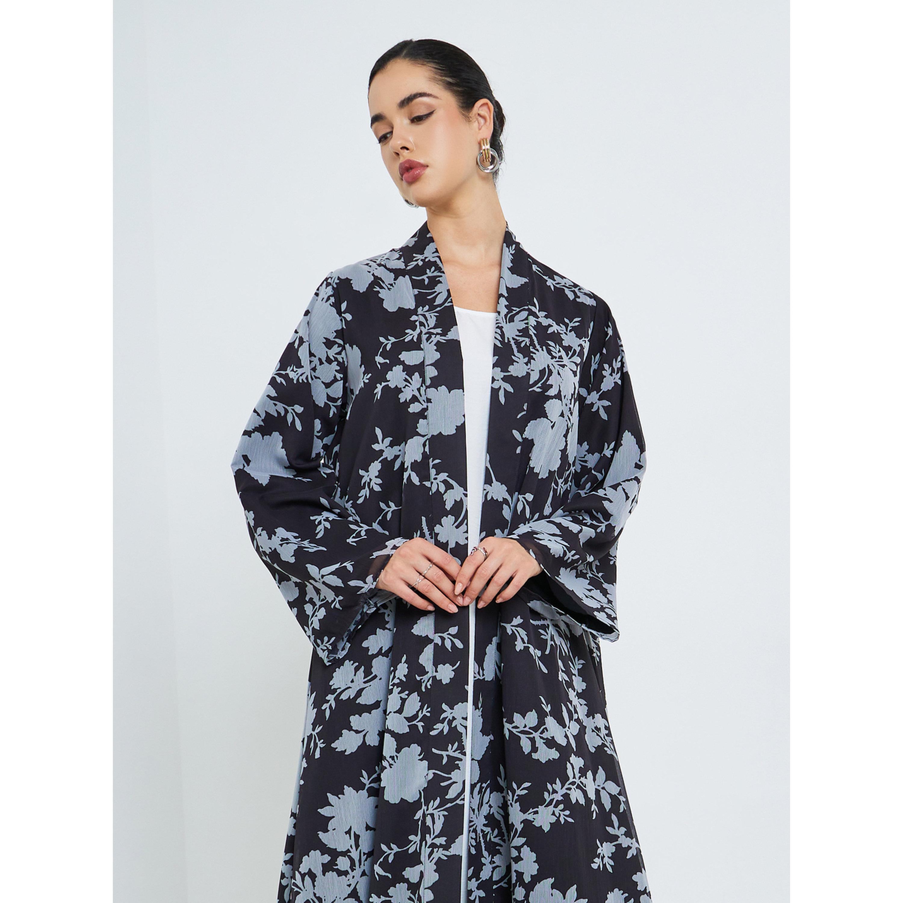 عباية شيفون بطبعة أزهار للنساء-women-arabicclothing-abayas-image-2