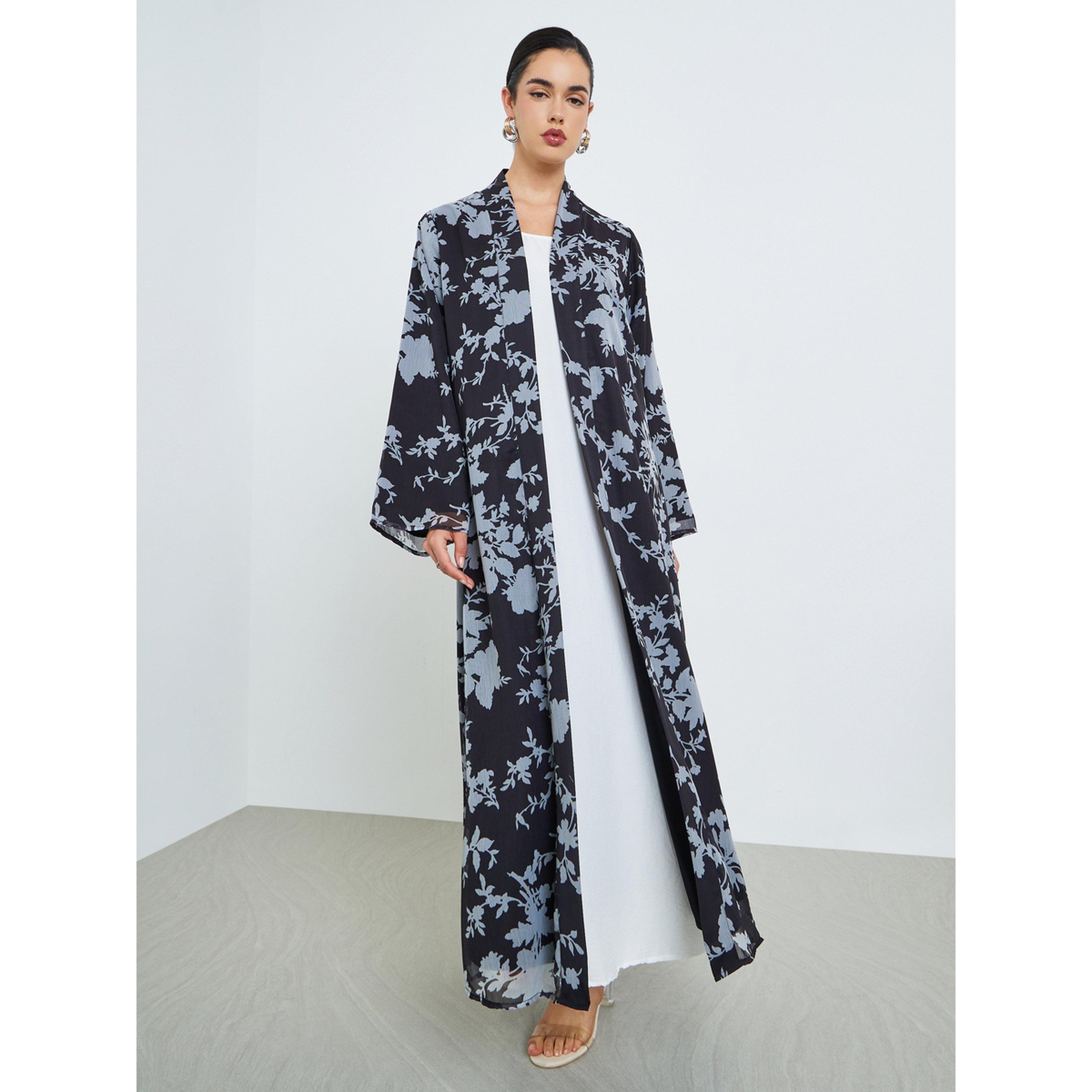عباية شيفون بطبعة أزهار للنساء-women-arabicclothing-abayas-image-3