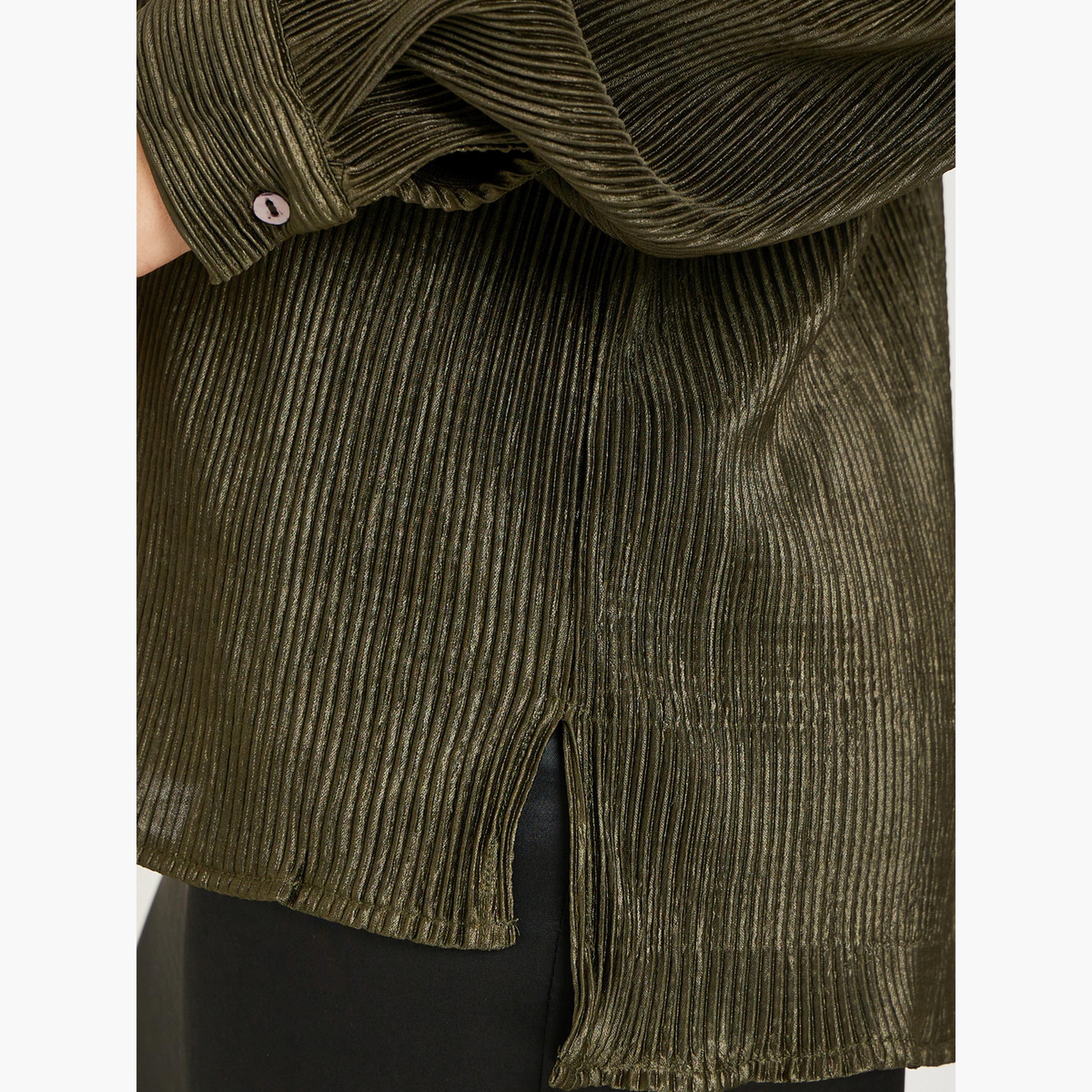 بلوزة بليسيه بأزرار قصة واسعة-women-clothing-shirtsandblouses-shirts-image-4